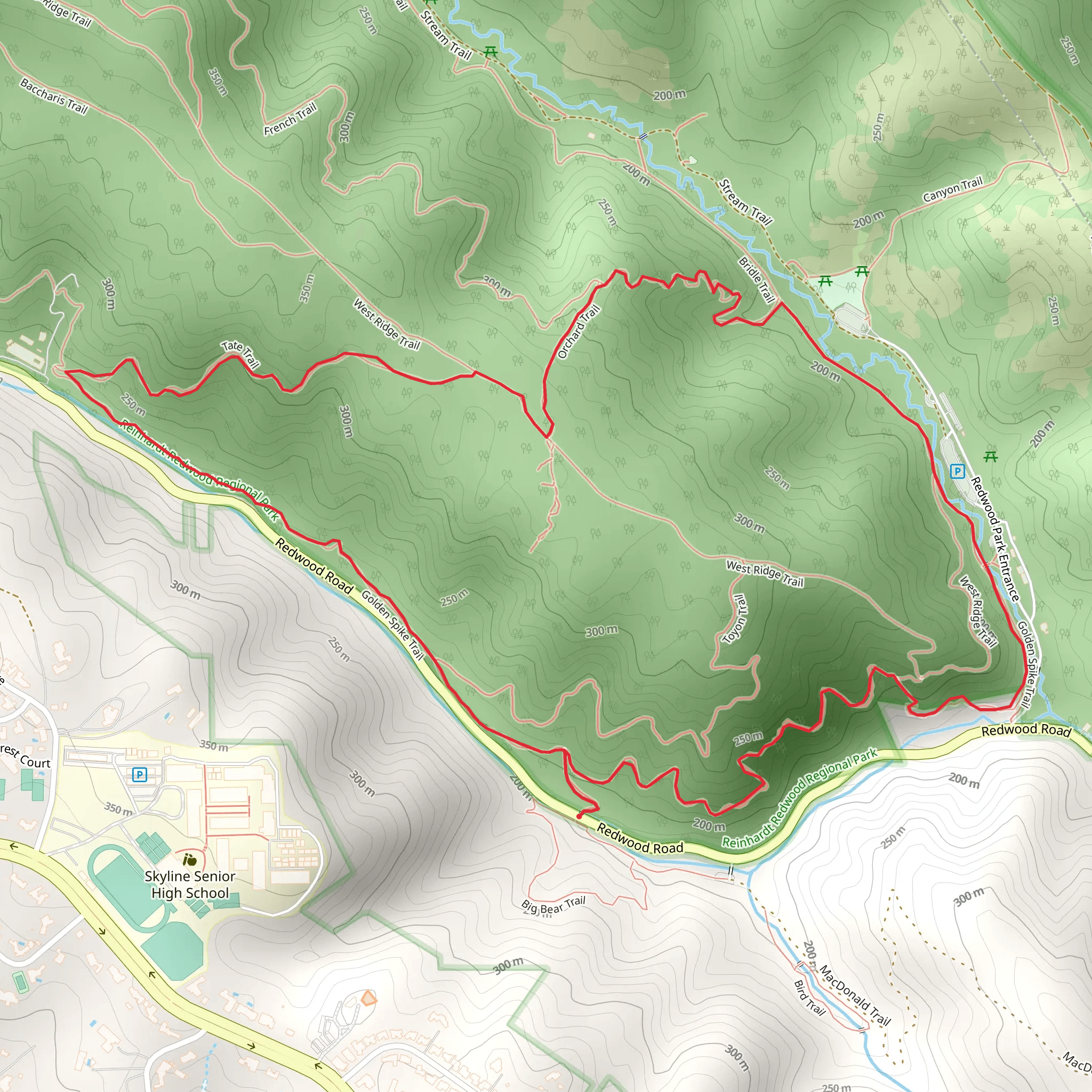 Golden Spike and Orchard Loop Trail mobile static map