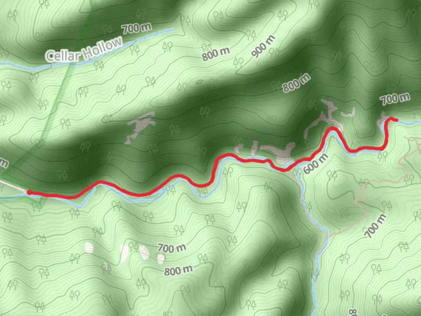 An image depicting the trail Saint Mary's Gorge via Saint Mary's River Trail and its surrounding area.
