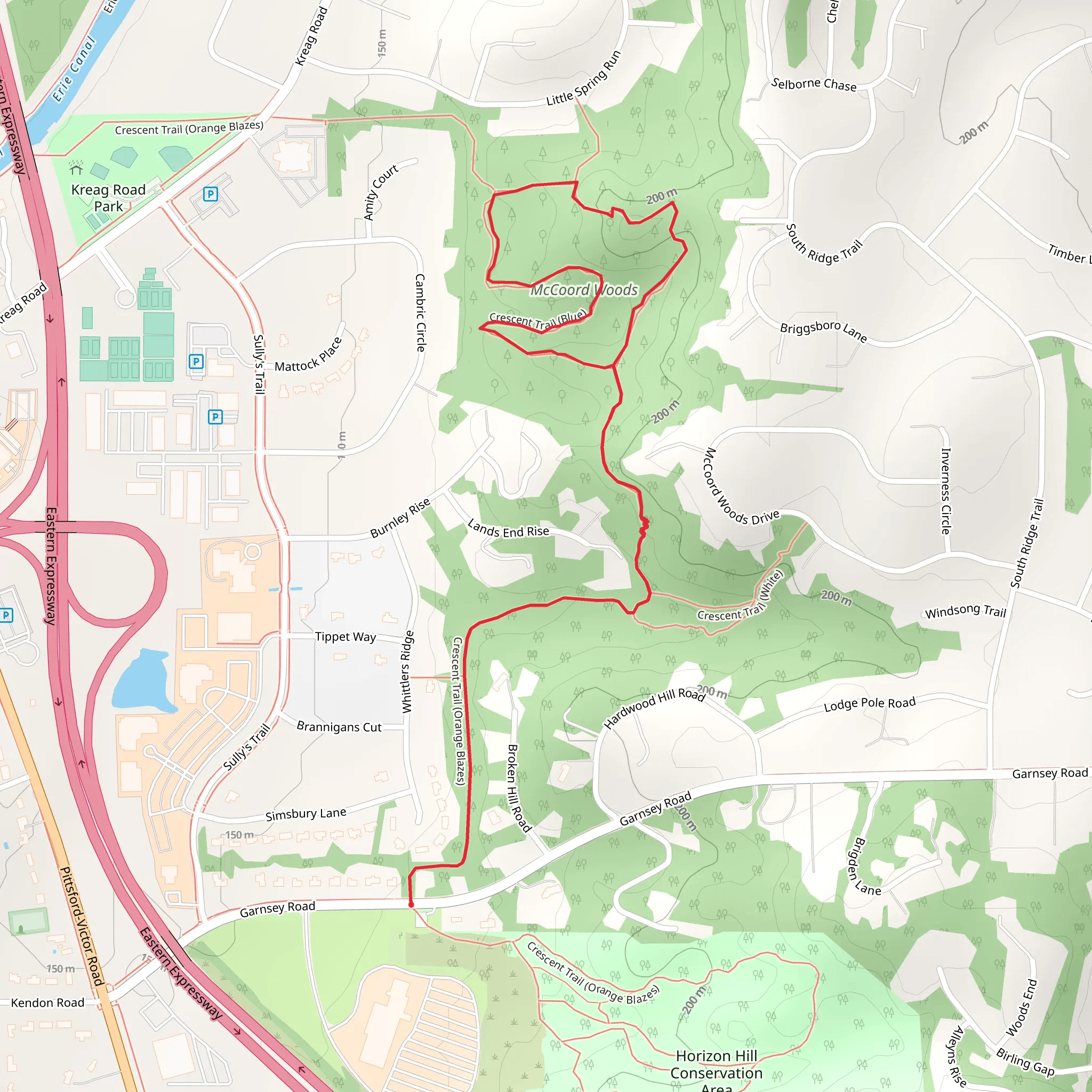Mc Coord Woods - Crescent Trail mobile static map