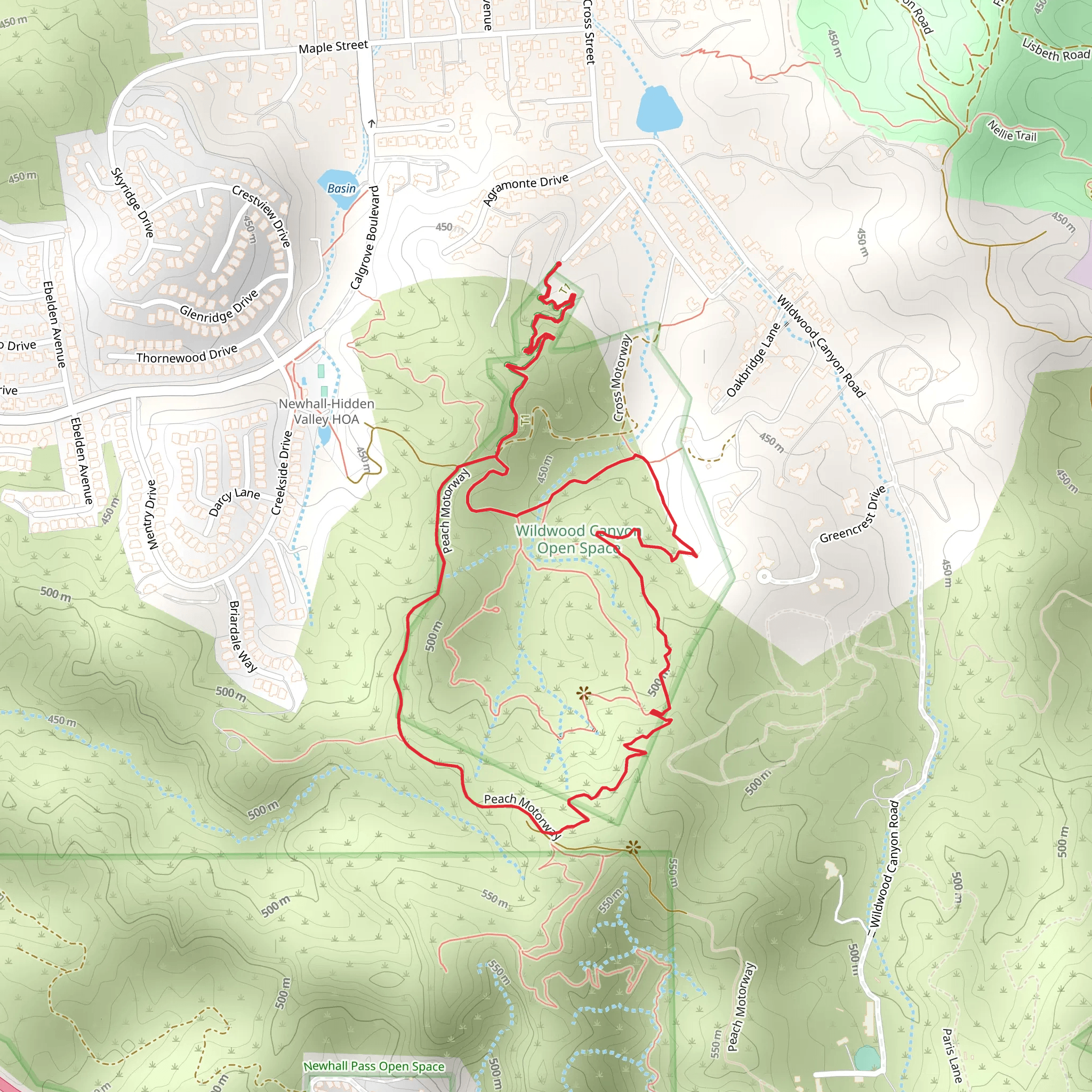 Wildwood and Highland Loop mobile static map