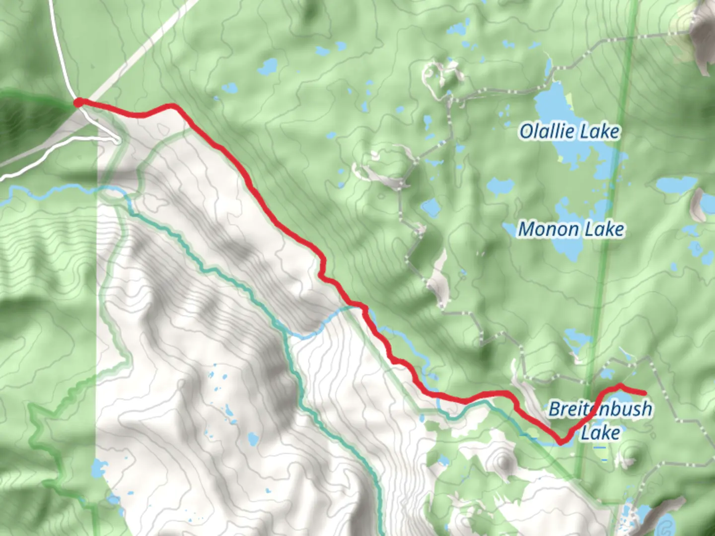 An image depicting the trail Breitenbush Lake Trail and its surrounding area.
