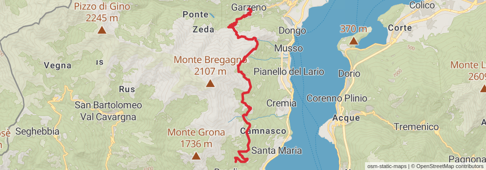 Sentiero Italia - Alps Section stage 94 Map