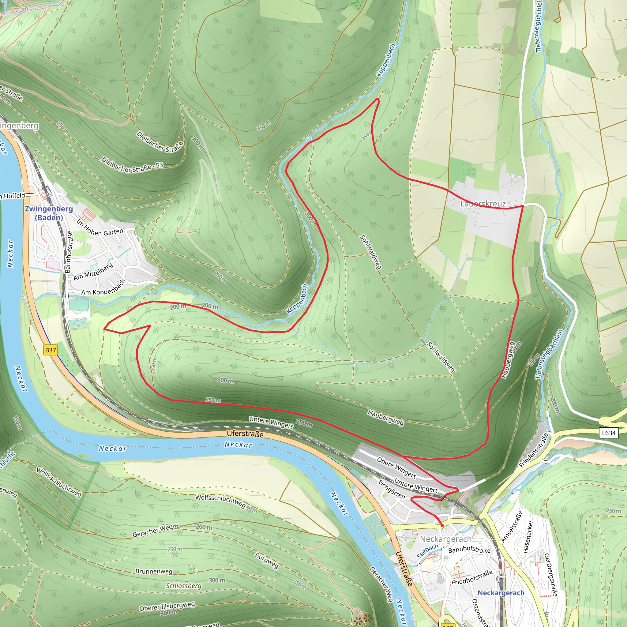 Hohwald Weg mobile static map