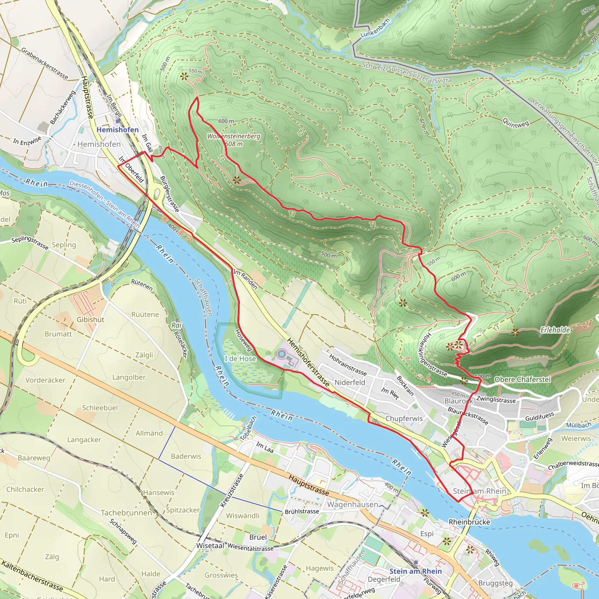 Stein am Rhein - Hohenklingen Castle mobile static map