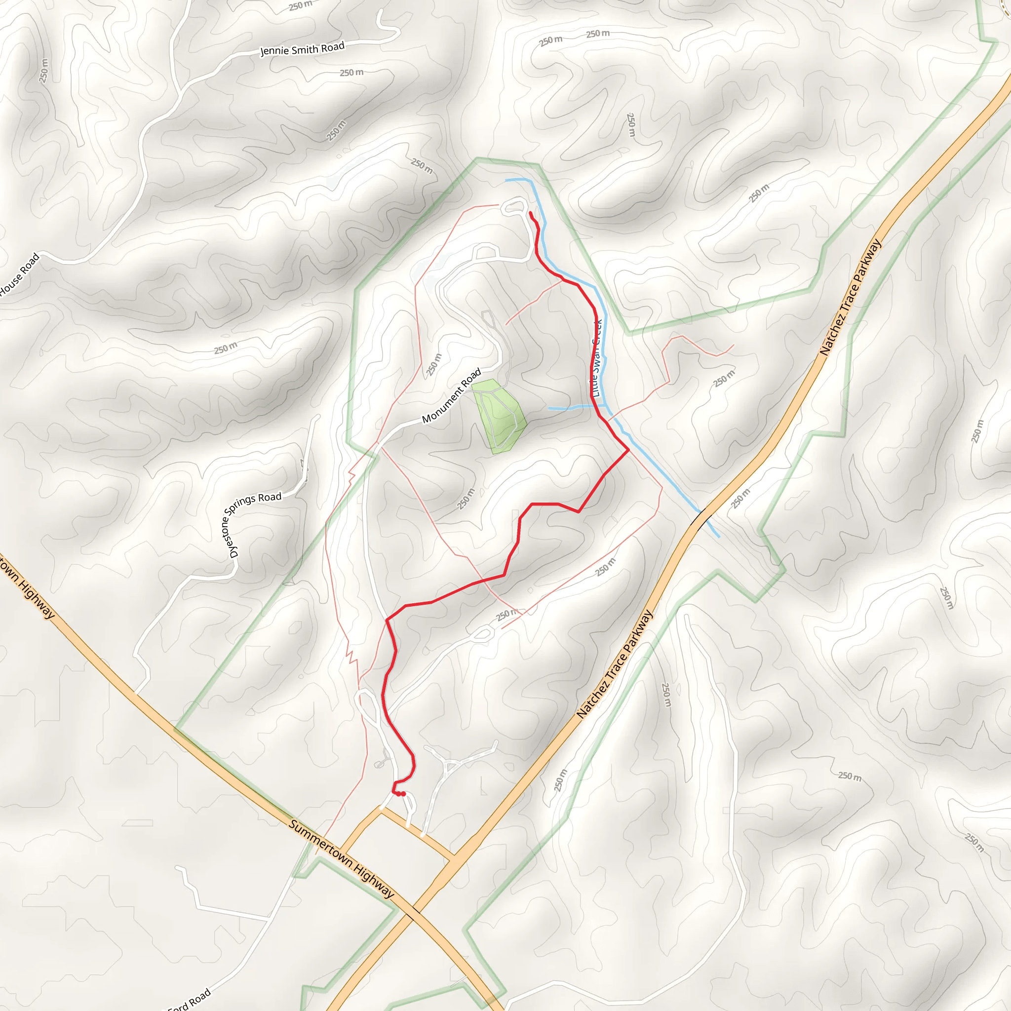 Little Swan Creek Walk mobile static map