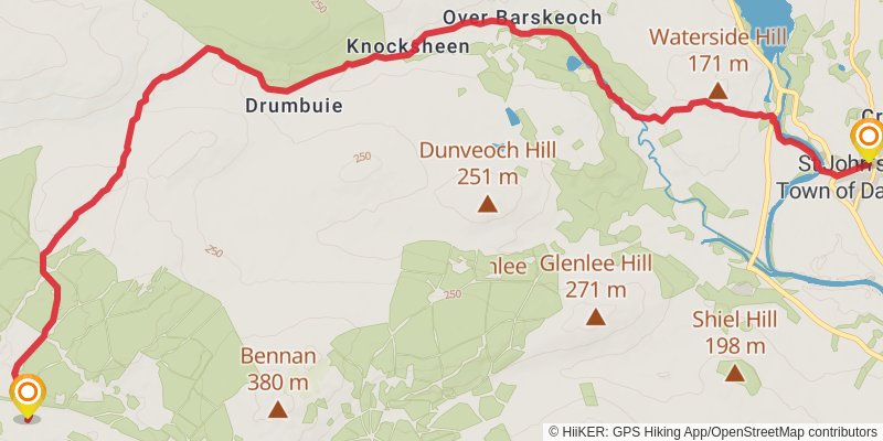 Stranraer to Middleton in Teesdale Walk stage 5 Map