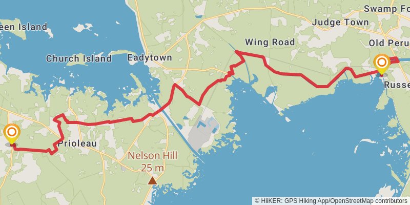 Palmetto Trail stage 33 Map