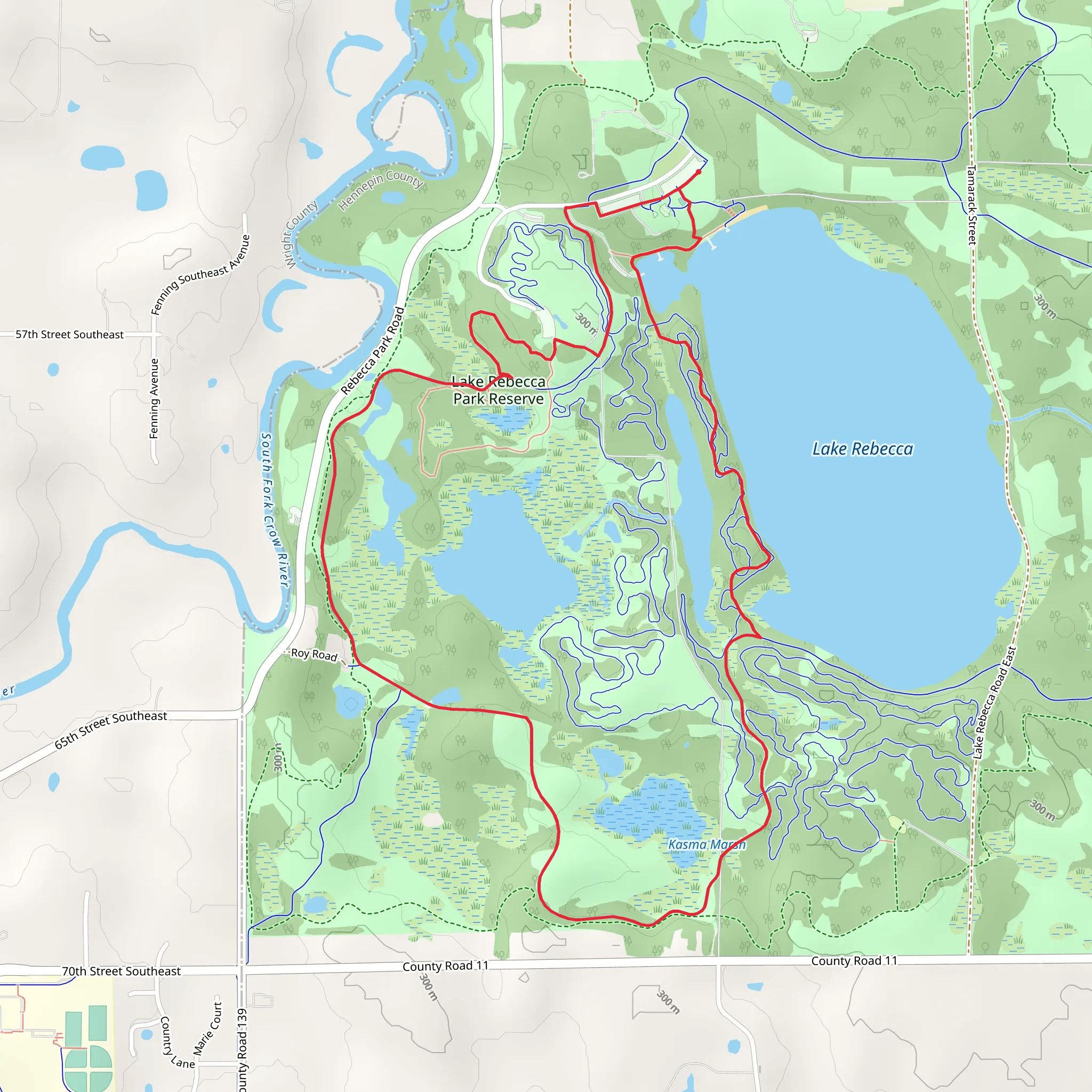 Lake Rebecca Loop mobile static map