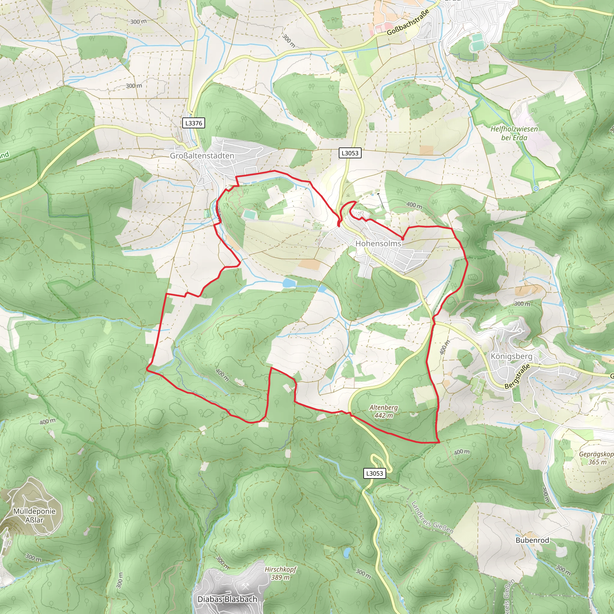 Hohensolms, Altenberg and Burg Hohensolms Loop mobile static map