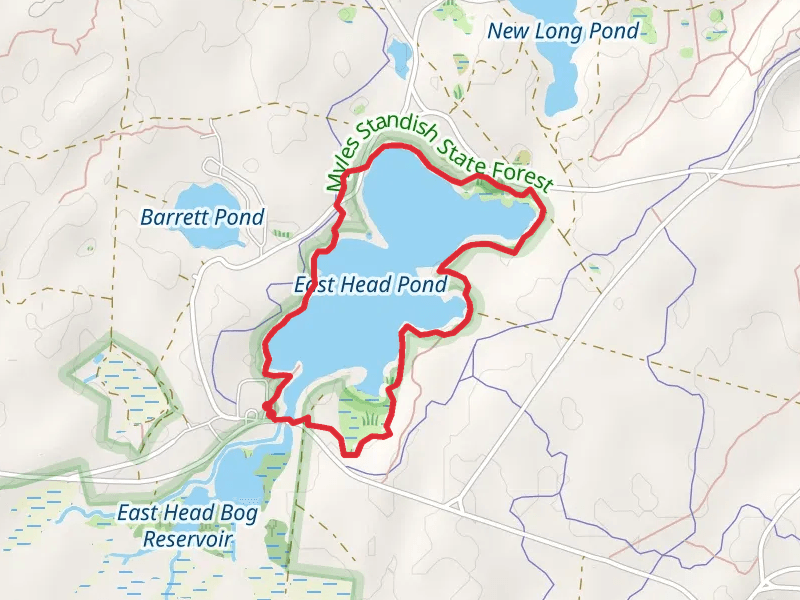 East Head Pond Loop mobile static map