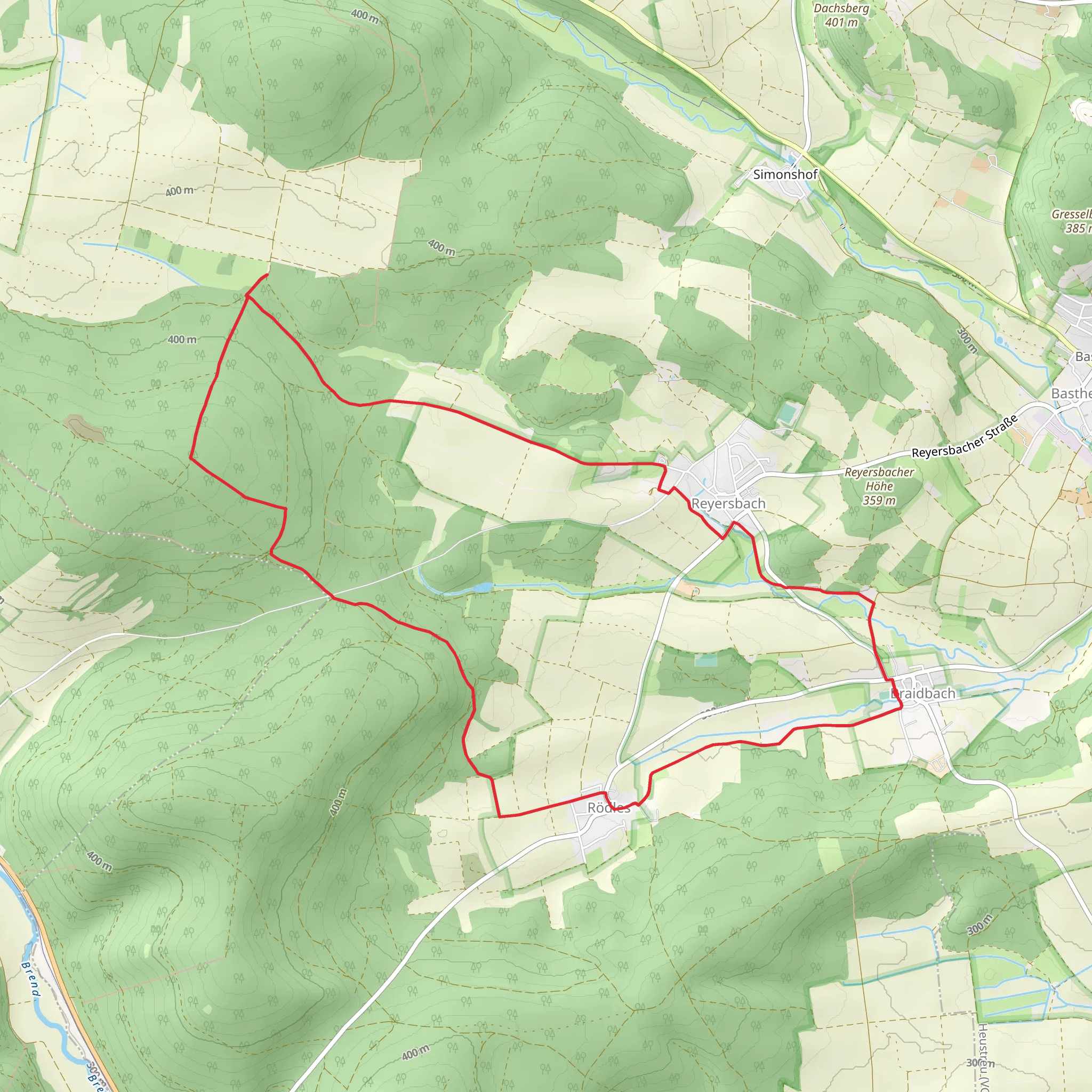 Klosterweg and Schweinfurter Haus Weg mobile static map