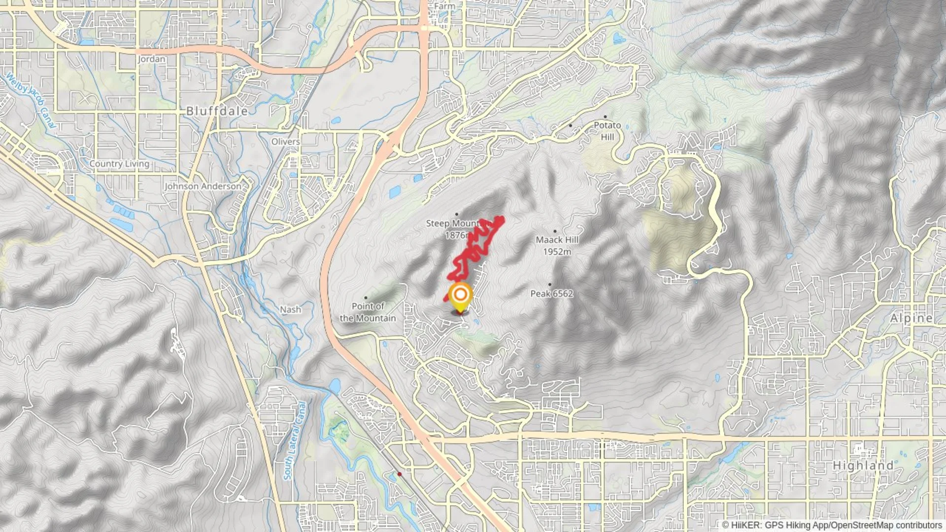 An image depicting the trail Sensei and Mo-mentum Long Loop and its surrounding area.