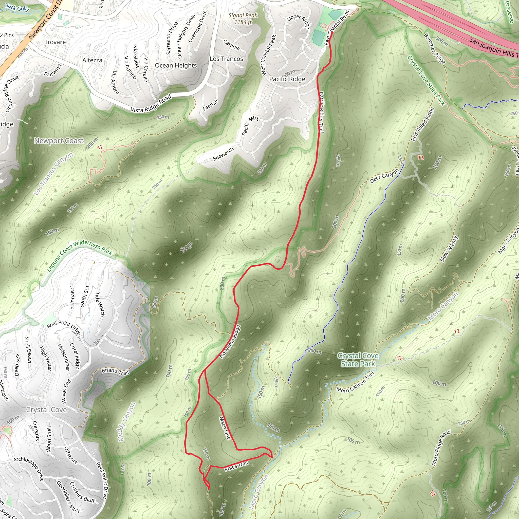 Mach One - No Name Ridge Loop mobile static map