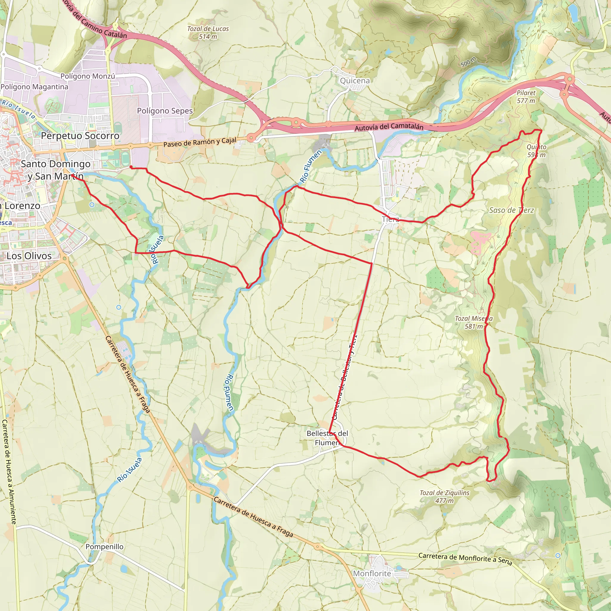 Huesca - Bellestar PR HU 144 mobile static map