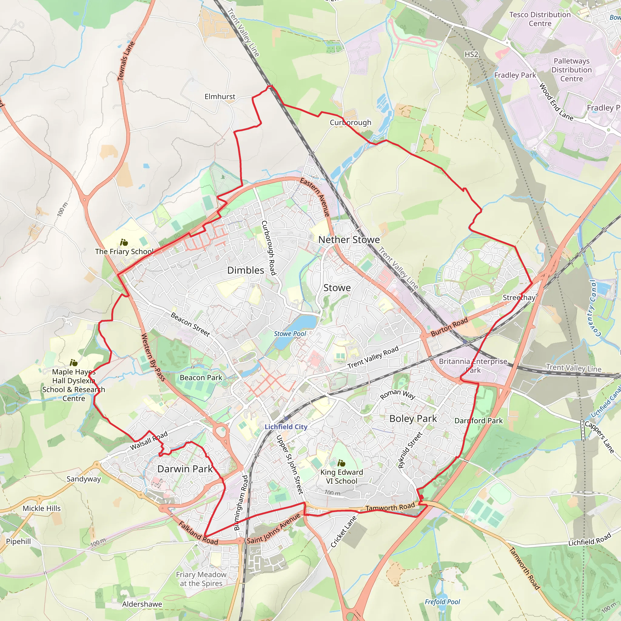 Darwin Walk mobile static map