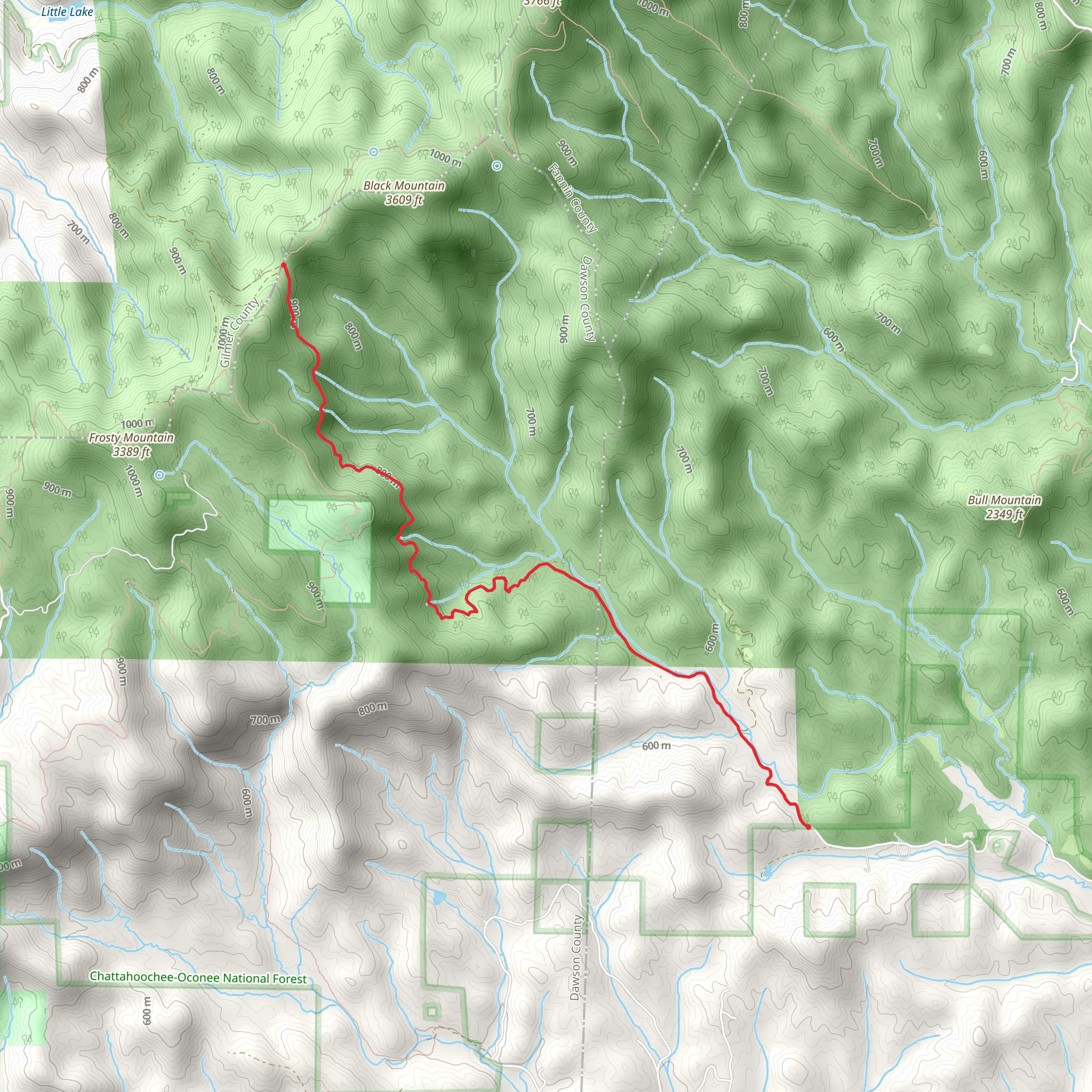 Nimblewill Gap Road Point to Point mobile static map