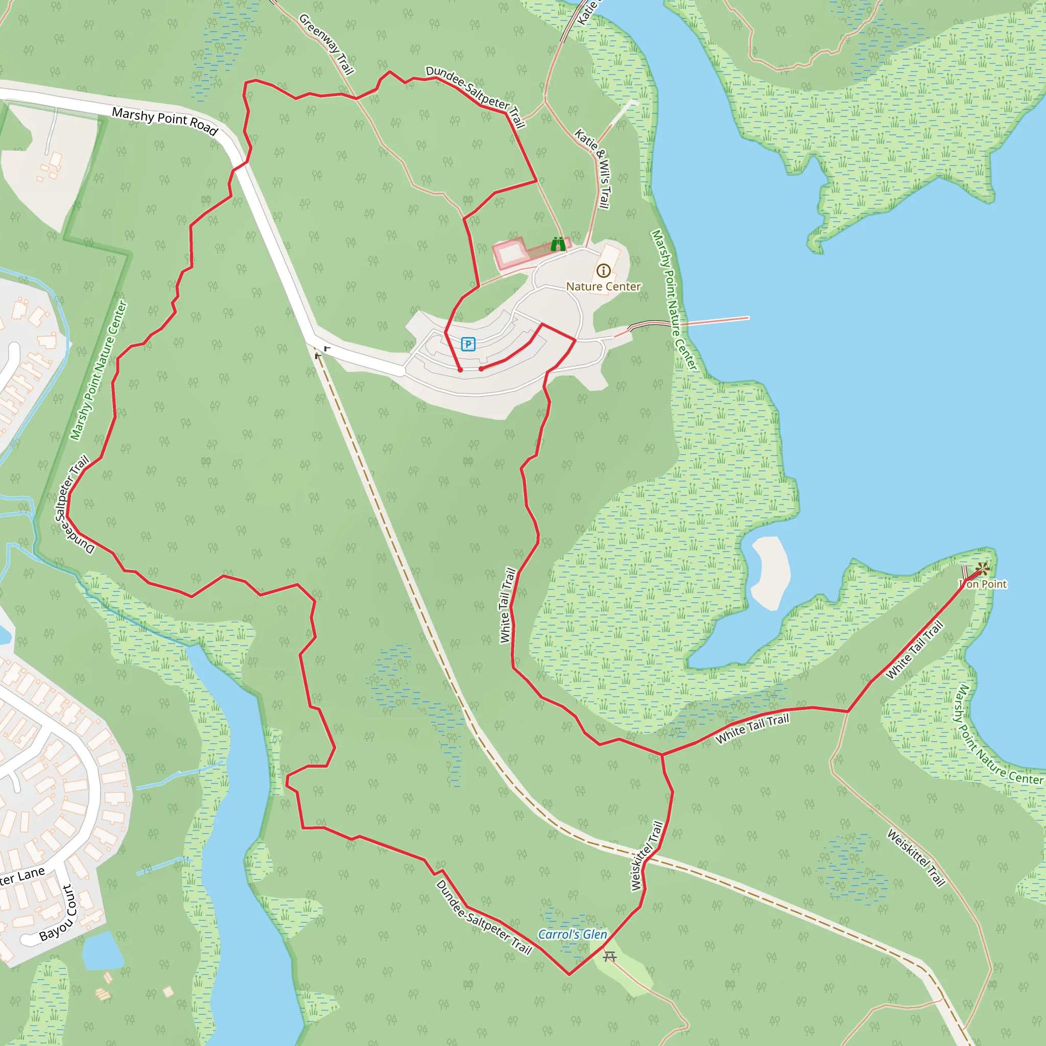 Dundee-Saltpeter Trail, Weiskittel and Trail White Trail Loop mobile static map