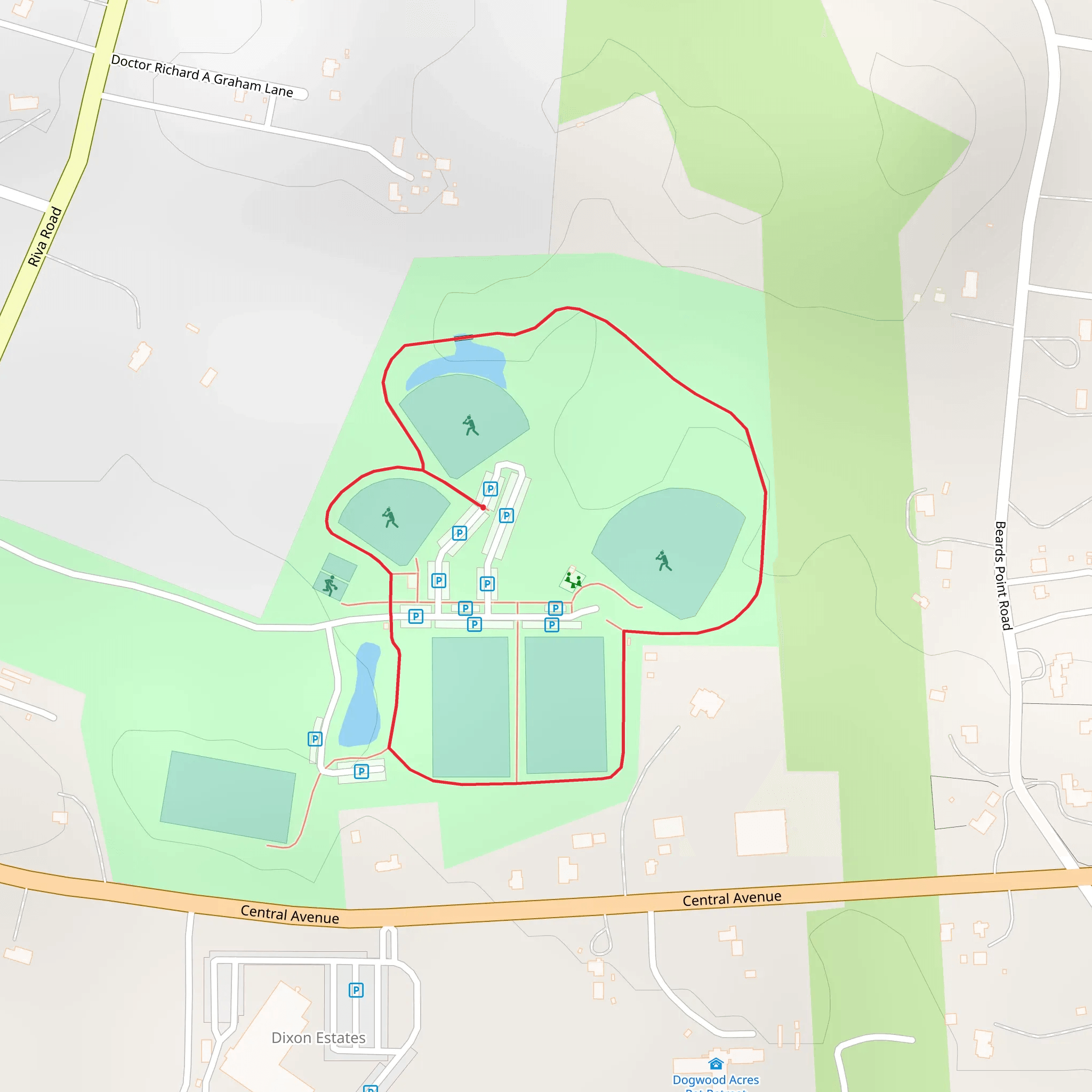 Riva Area Park Loop mobile static map