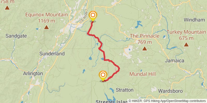 Vermont Long Trail stage 5 Map