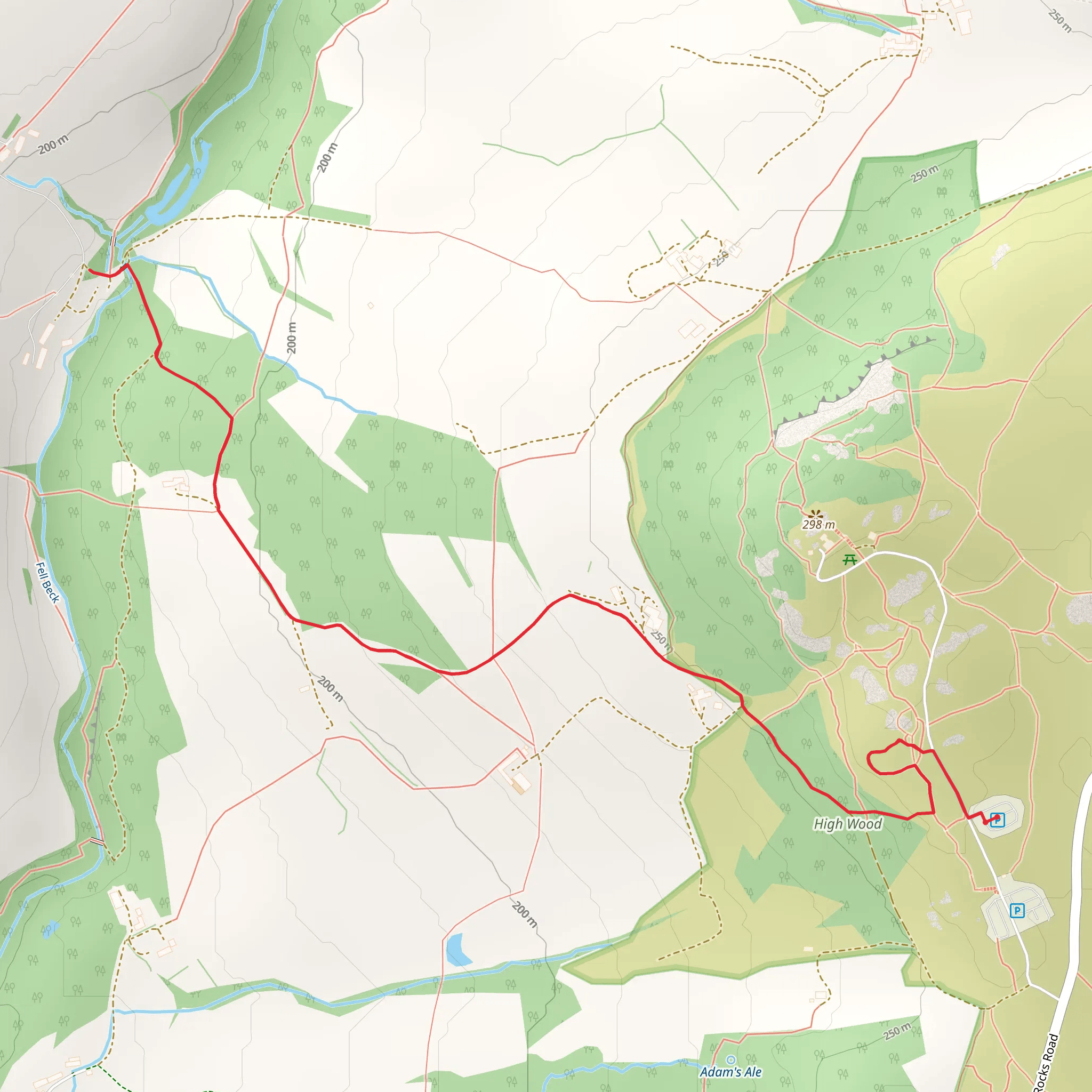 Fell Beck Walk mobile static map