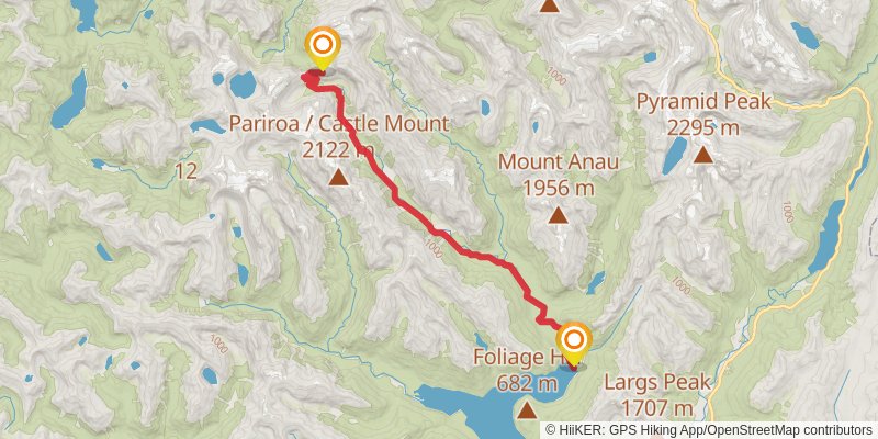 Milford Track stage 3 Map