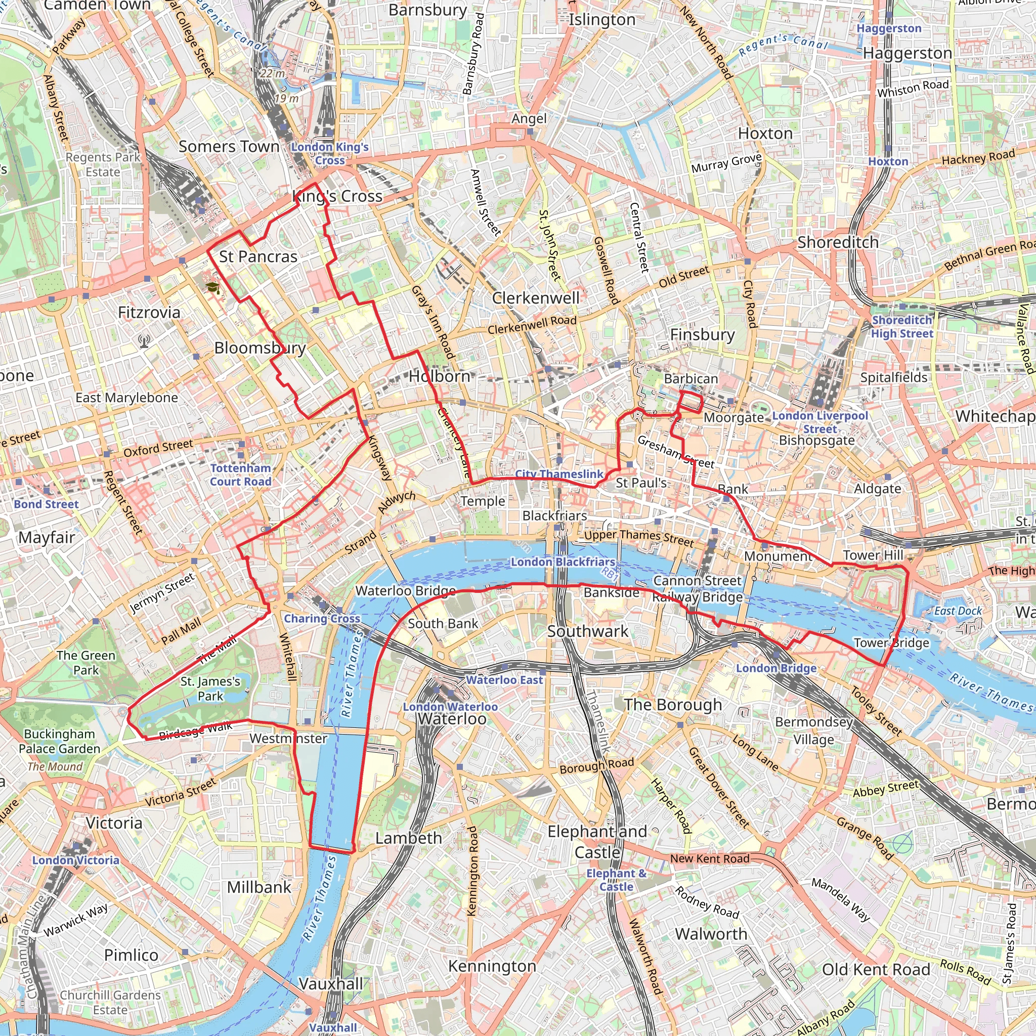 Jubilee Walkway mobile static map