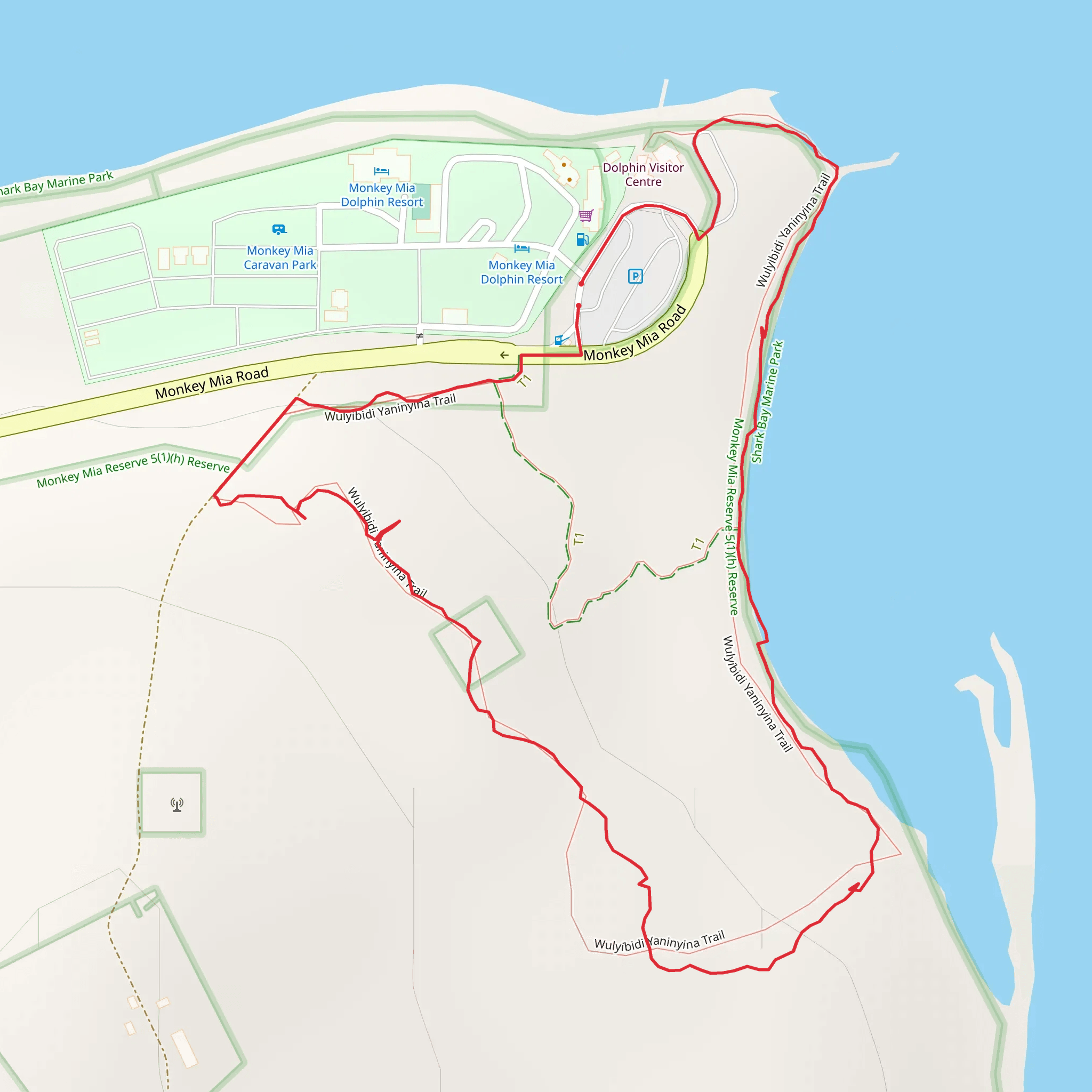 Wulyibidi Yaninyina Trail mobile static map