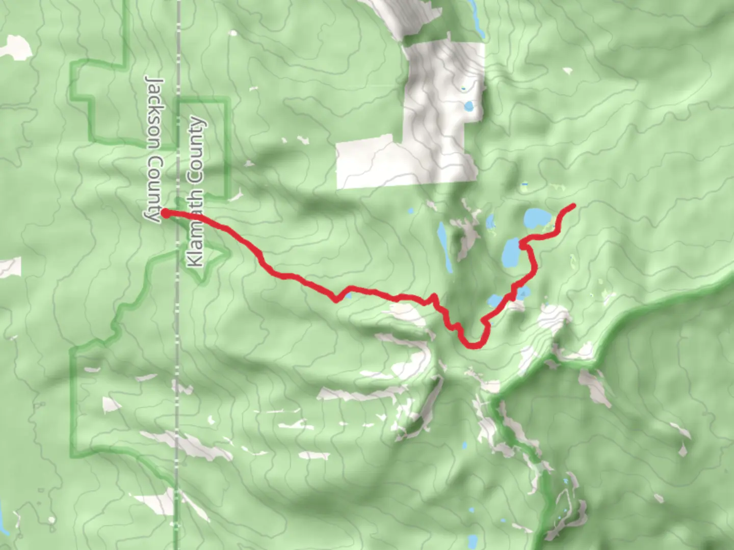 An image depicting the trail Seven Lakes Trail and its surrounding area.