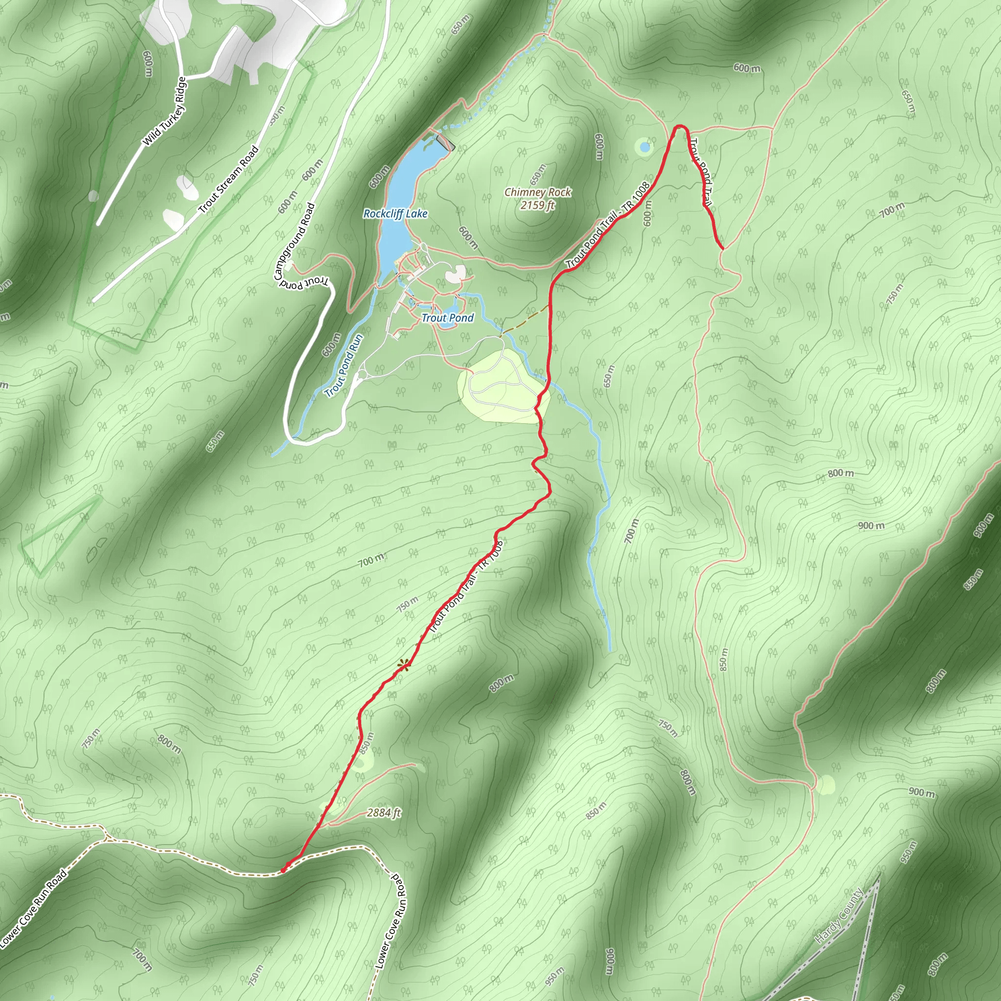 Trout Pond Trail mobile static map