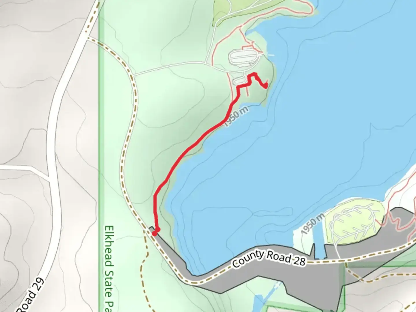 An image depicting the trail Sand Rocks Trail and its surrounding area.