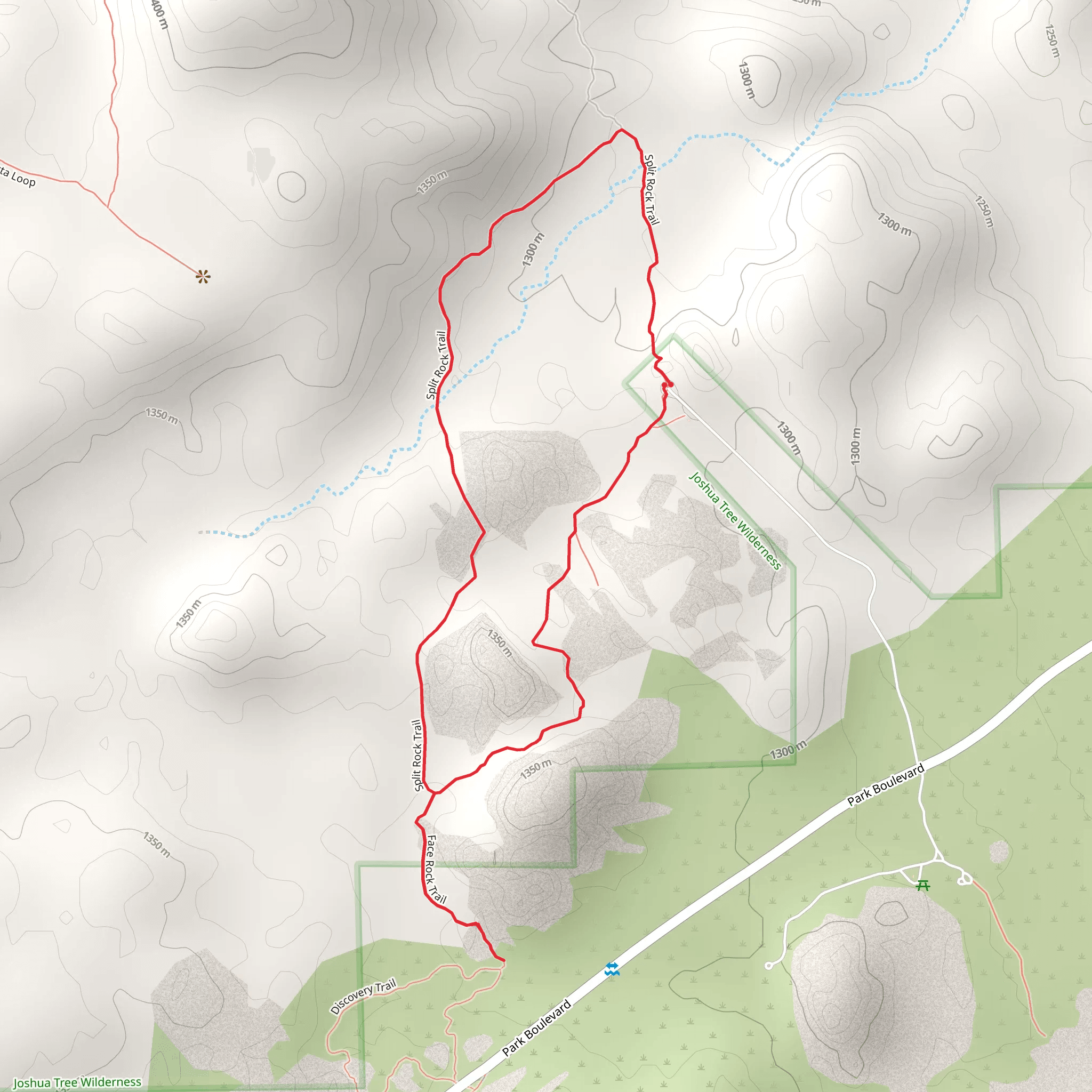 Split Rock Loop Trail mobile static map