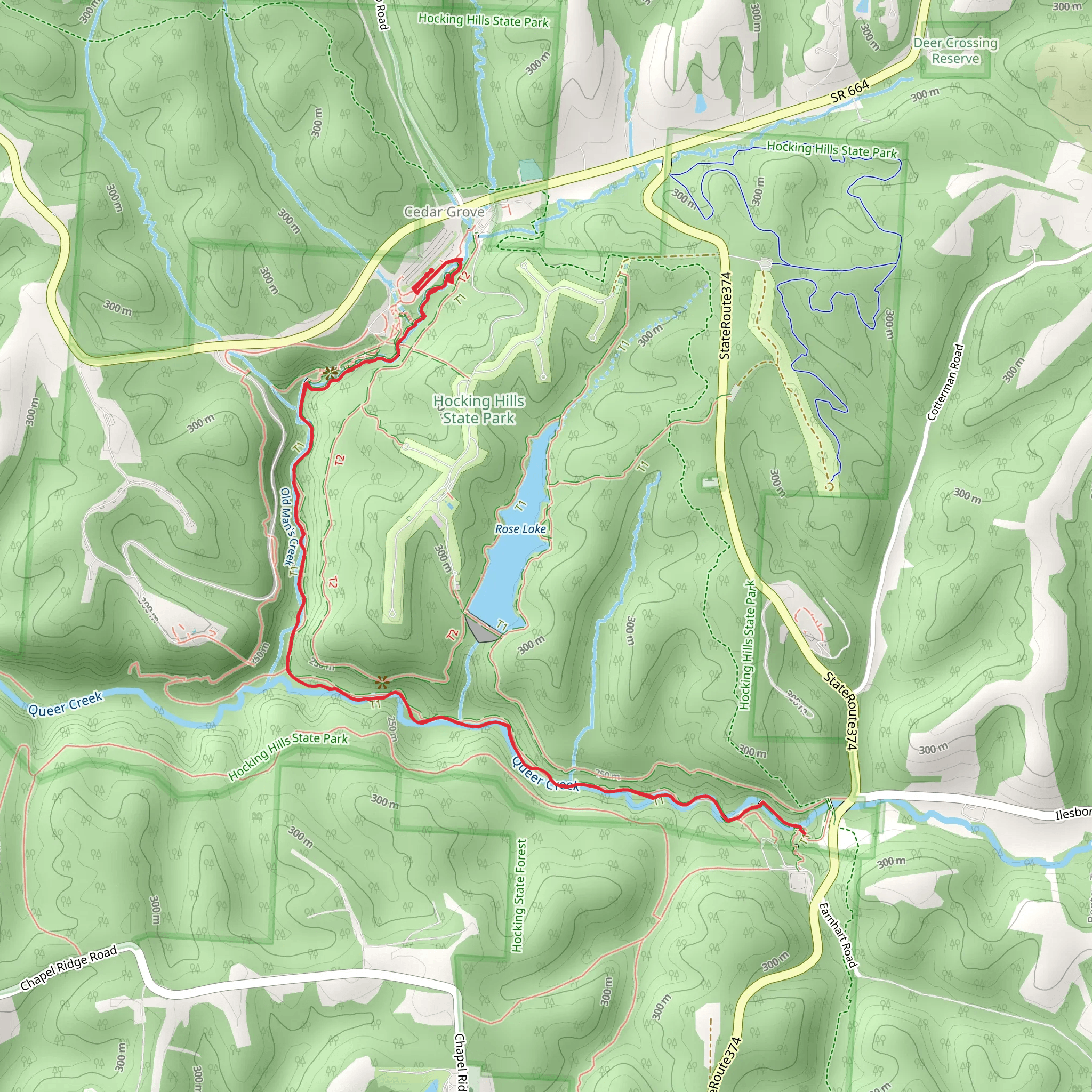 Cedar Grove - Buckeye Trail mobile static map