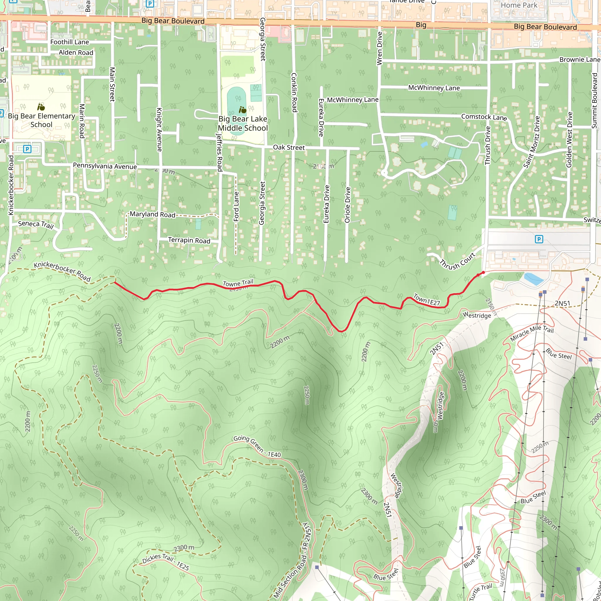 Towne Trail mobile static map