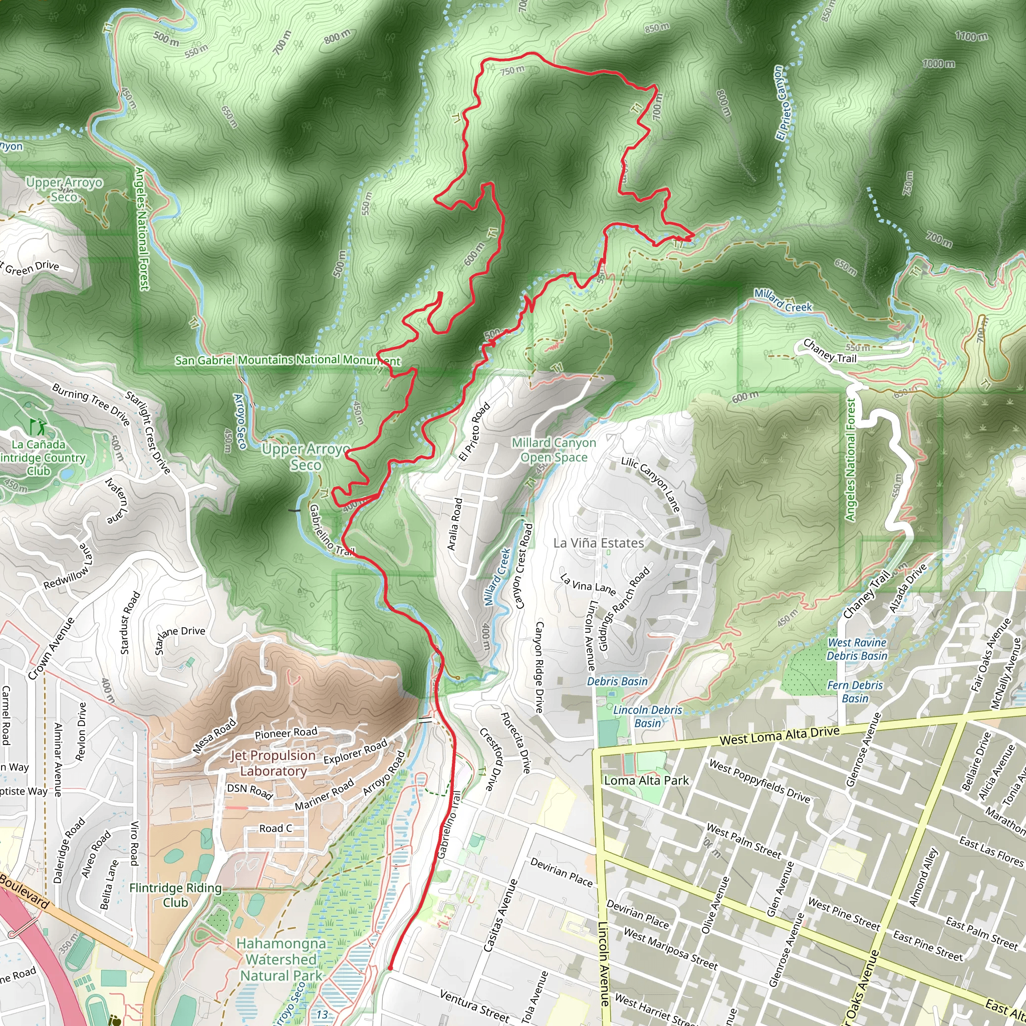 Garielino, El Prieto and Fern Truck Loop Trail mobile static map