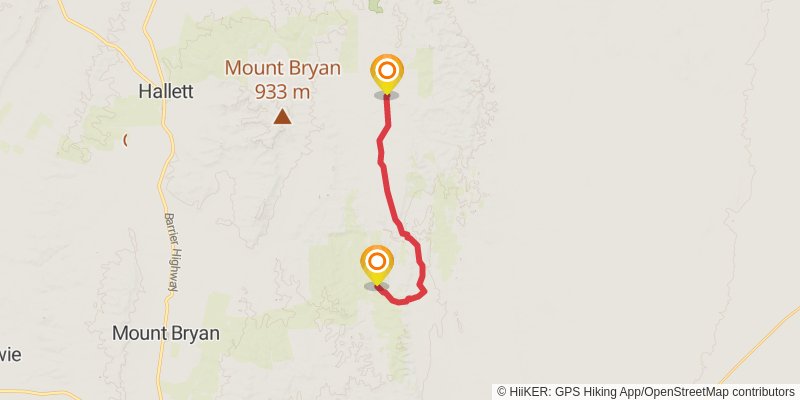 Mawson Trail stage 15 Map