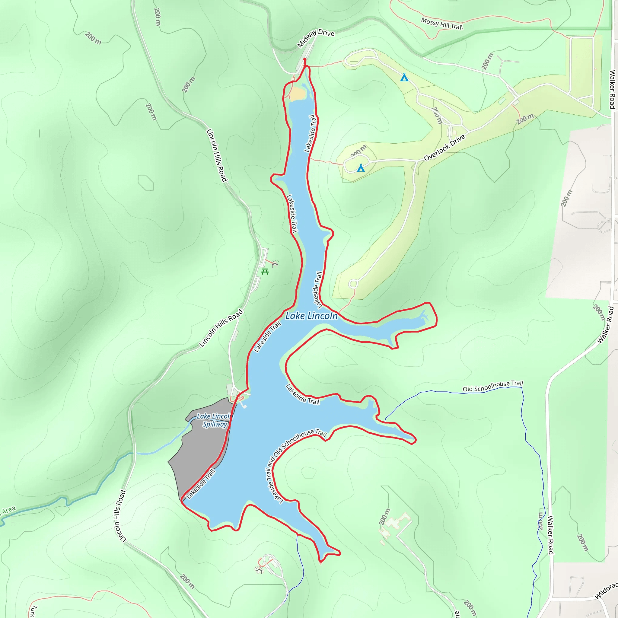 Lake Lincoln Loop mobile static map