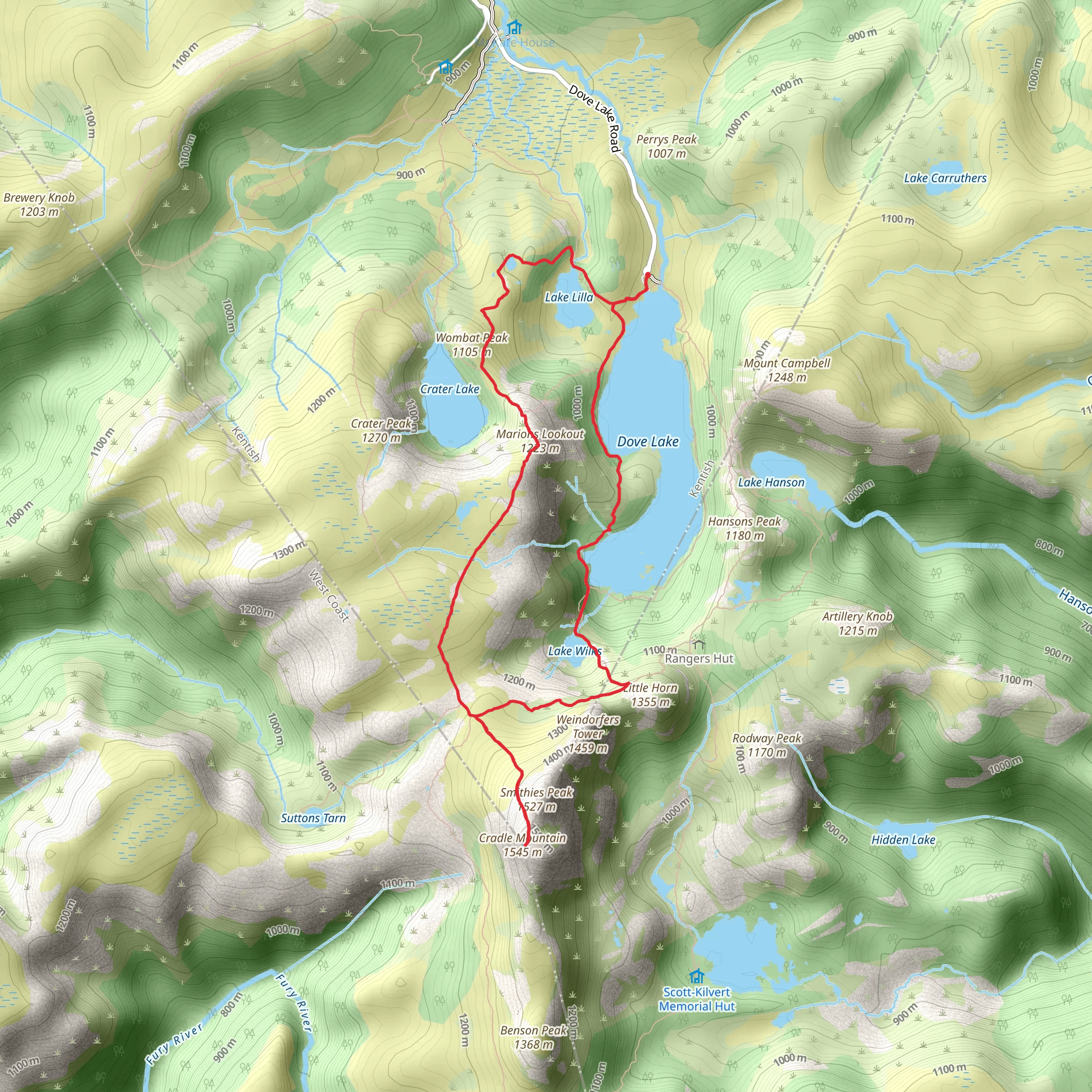 Cradle Summit Track mobile static map