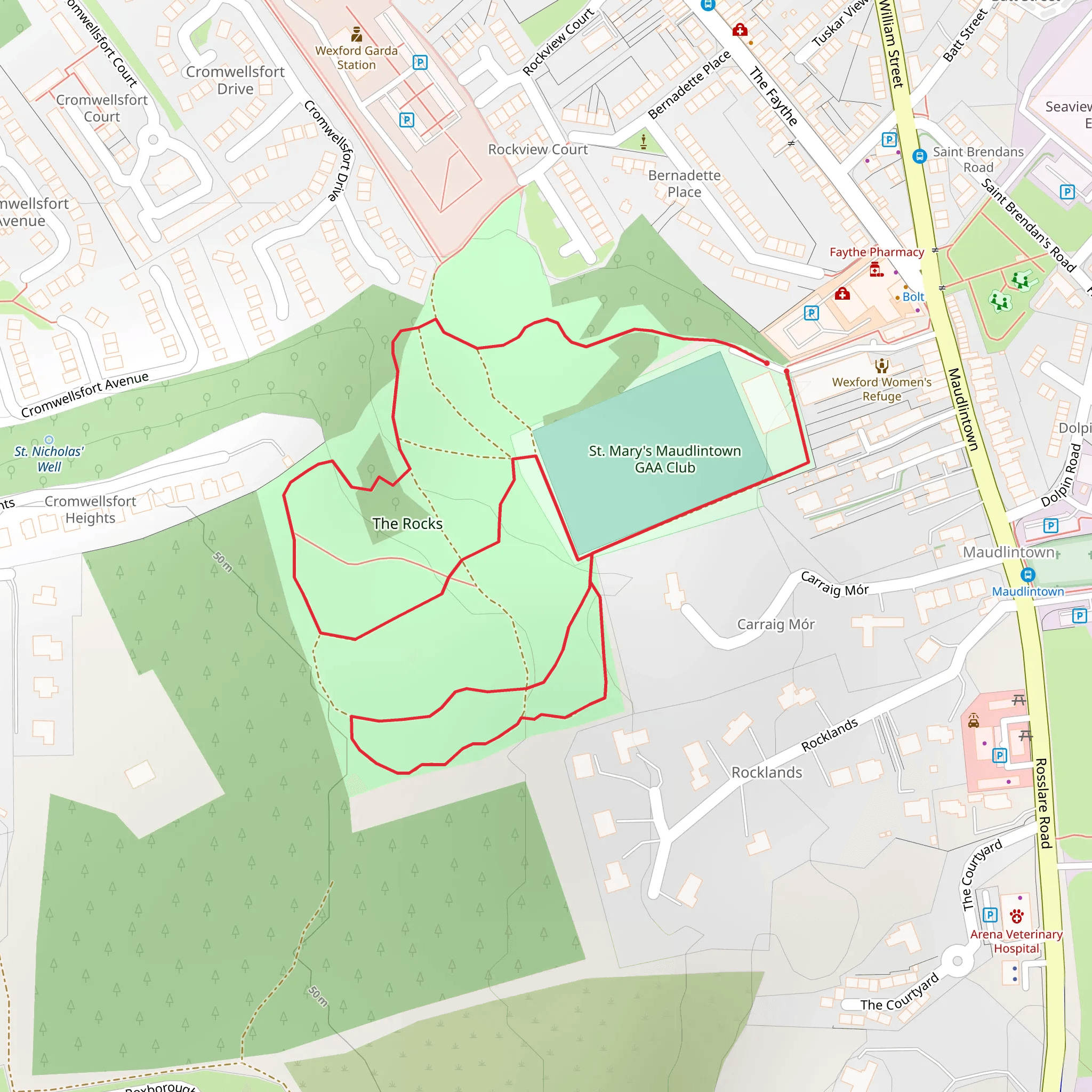 The Rocks Fitness Trail mobile static map