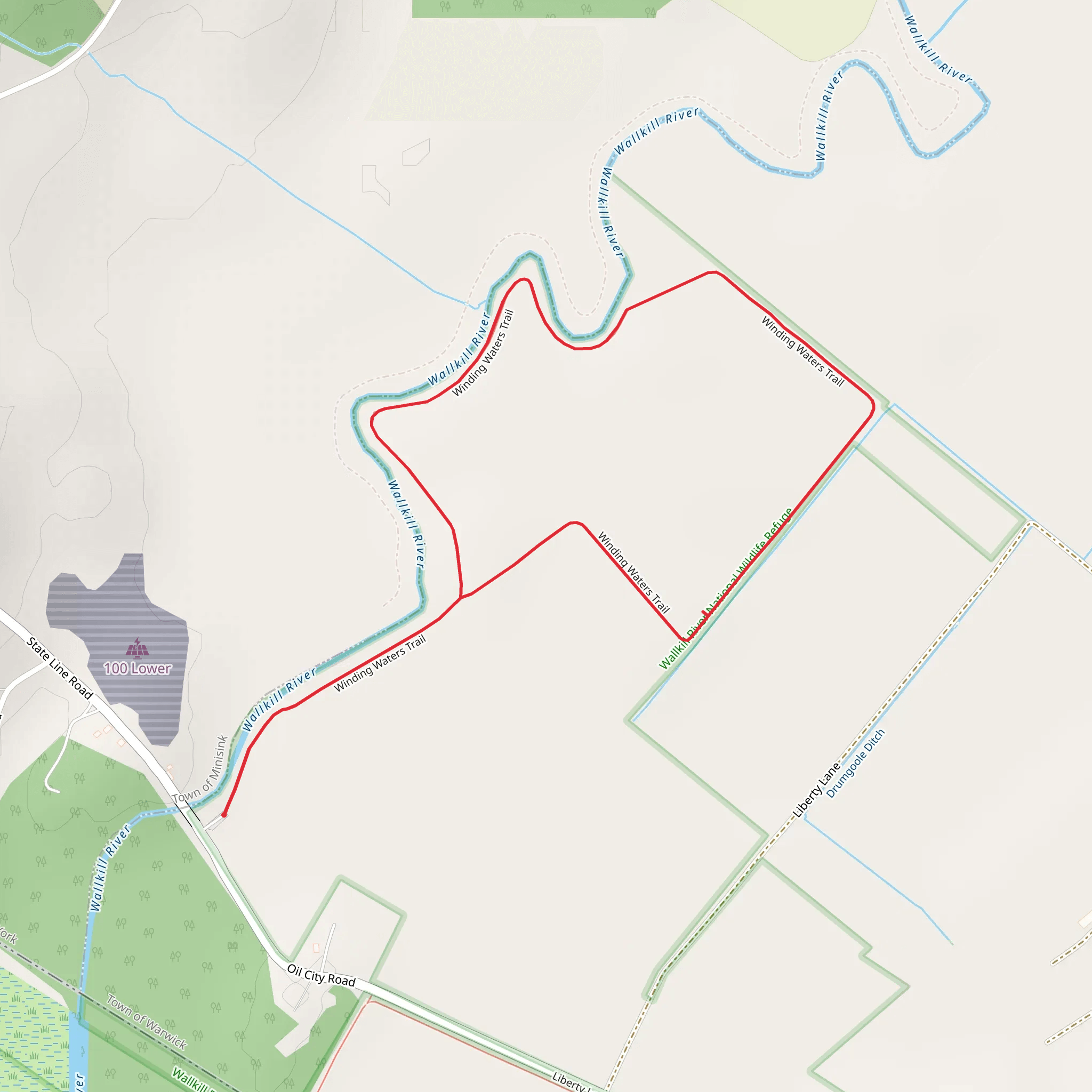 Winding Waters Trail Loop mobile static map