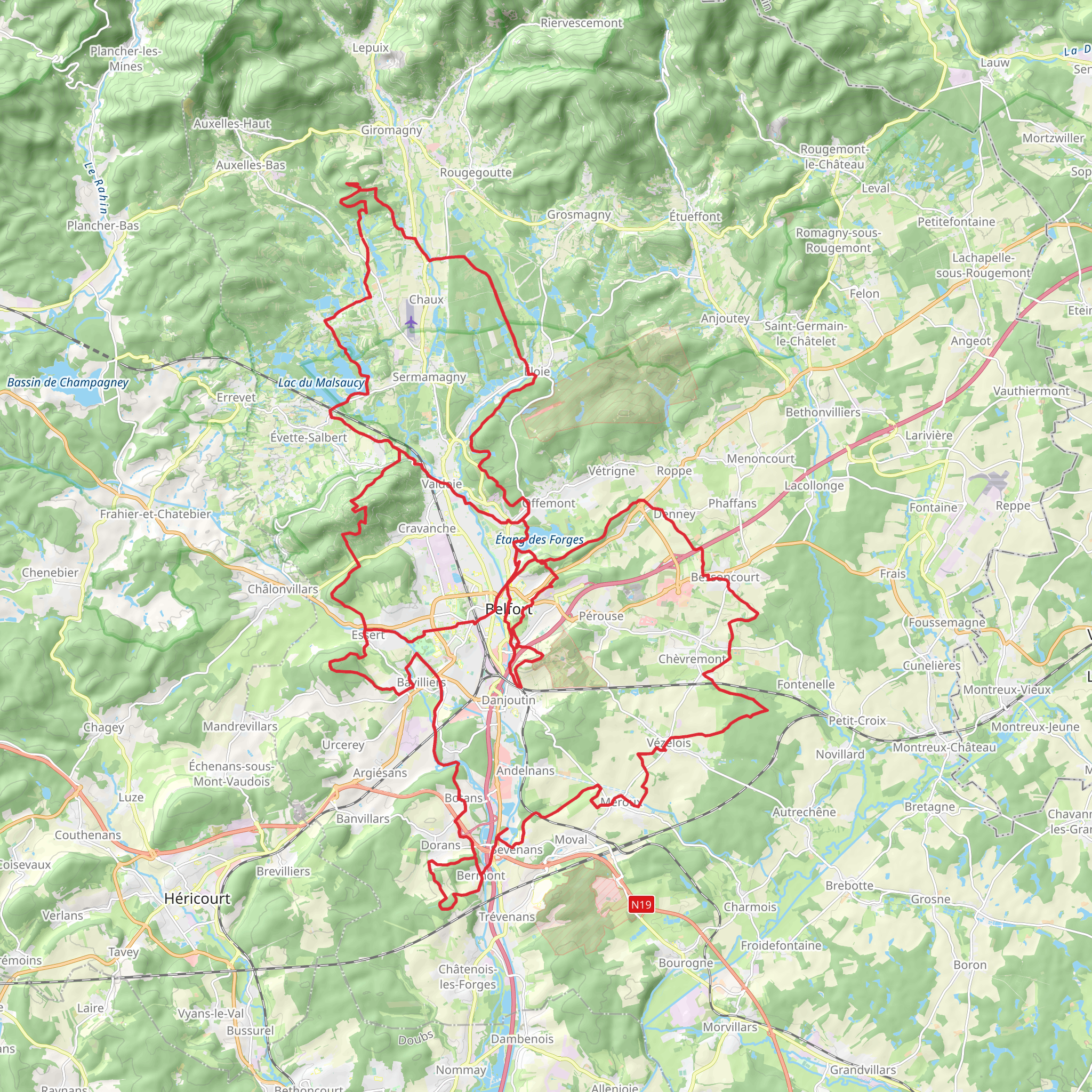 GR de Pays - Randonnée des Forts mobile static map