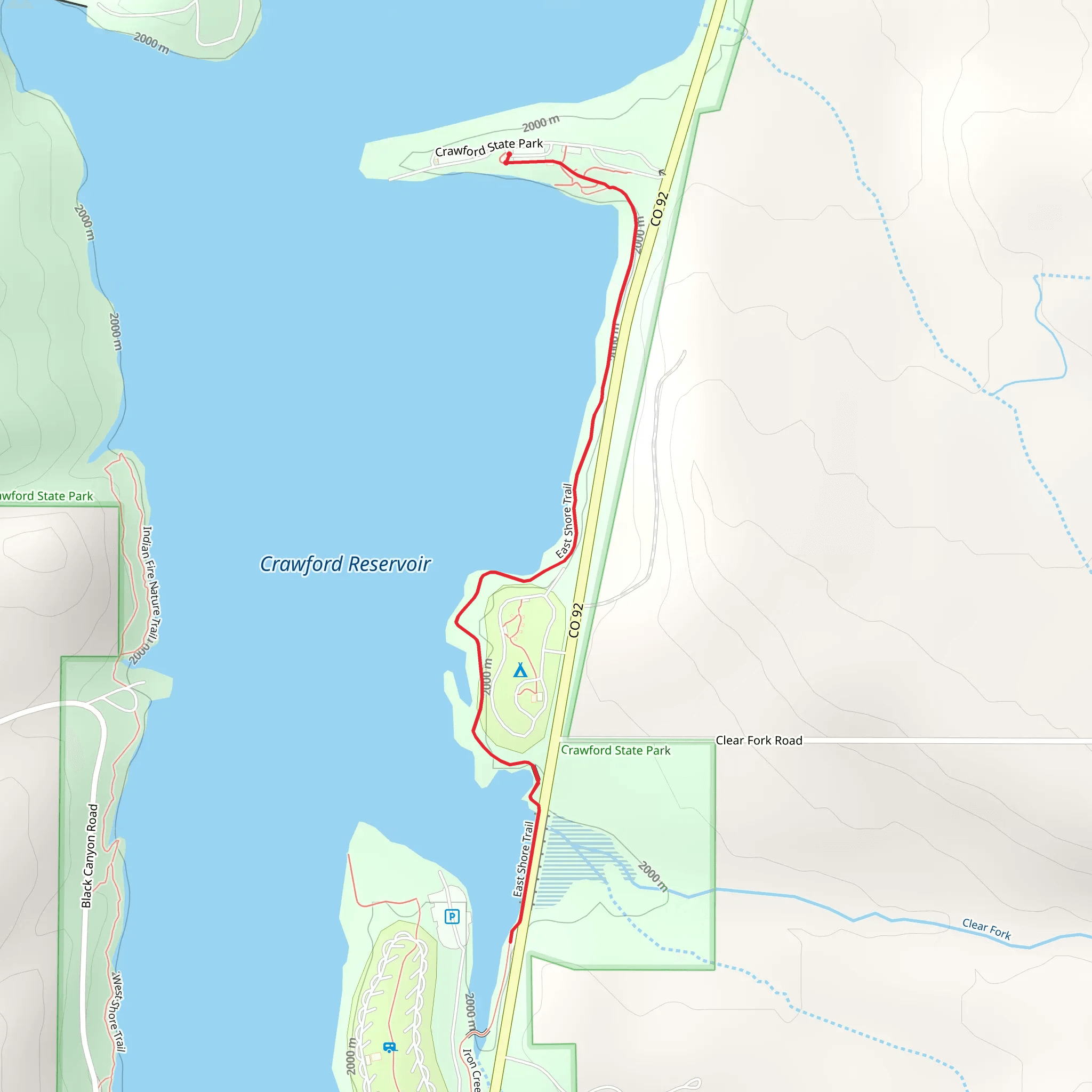 East Shore Trail mobile static map