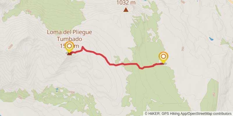 Huemul Circuit spur 1 Map
