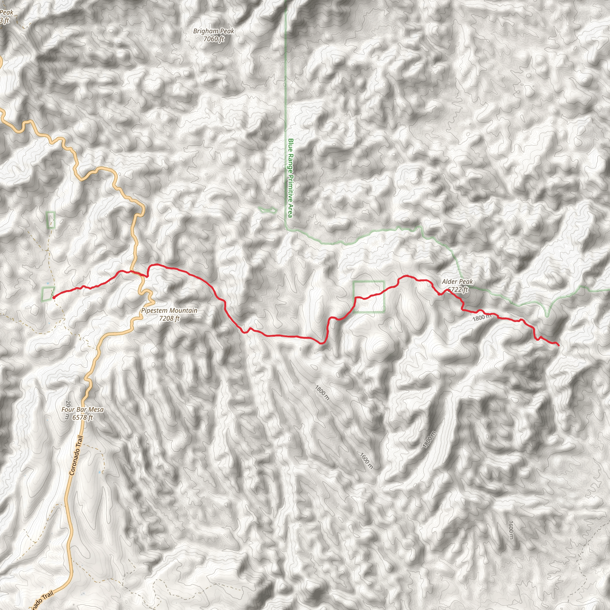 Pipestem Trail mobile static map