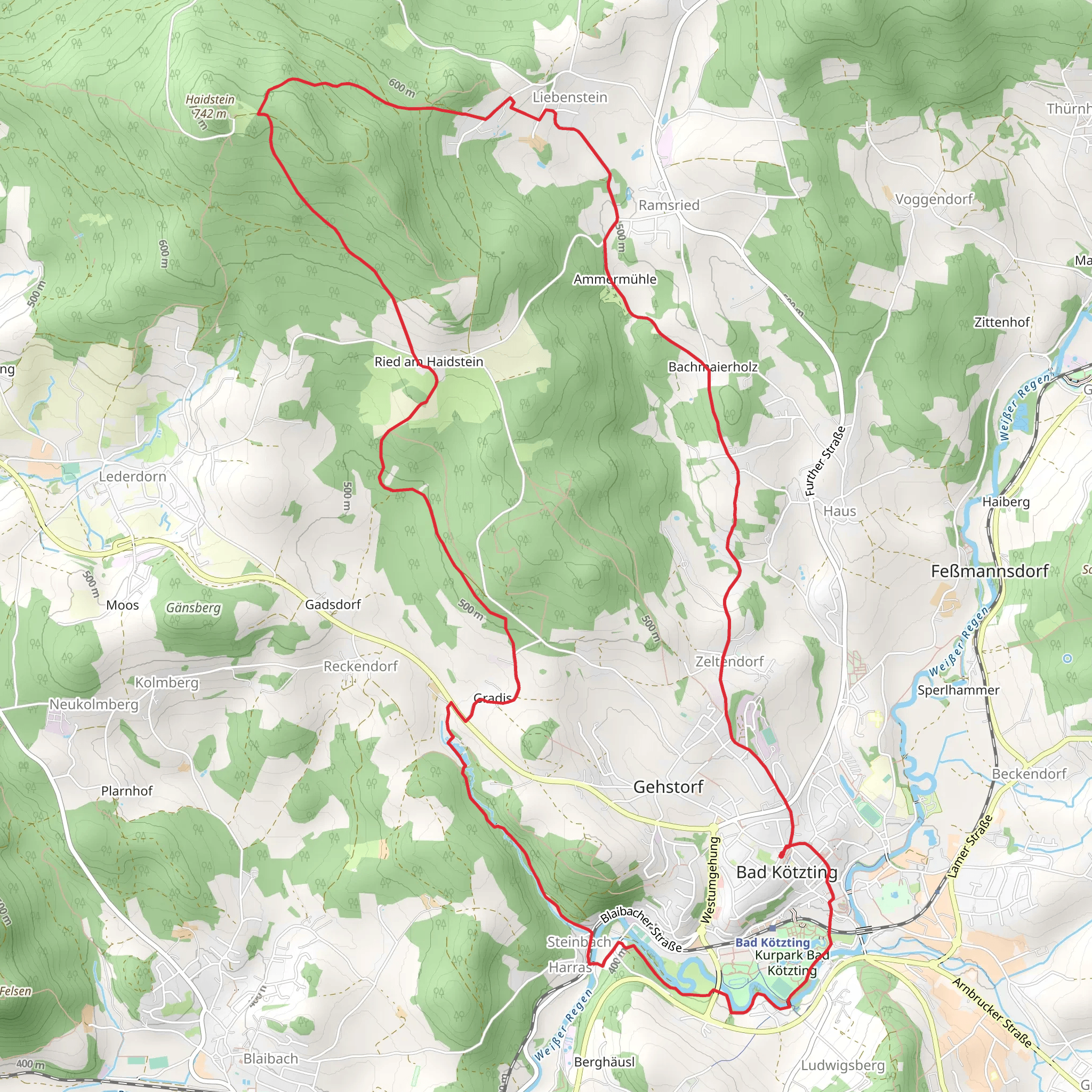 Bad Kotzting and Libenstein Loop mobile static map