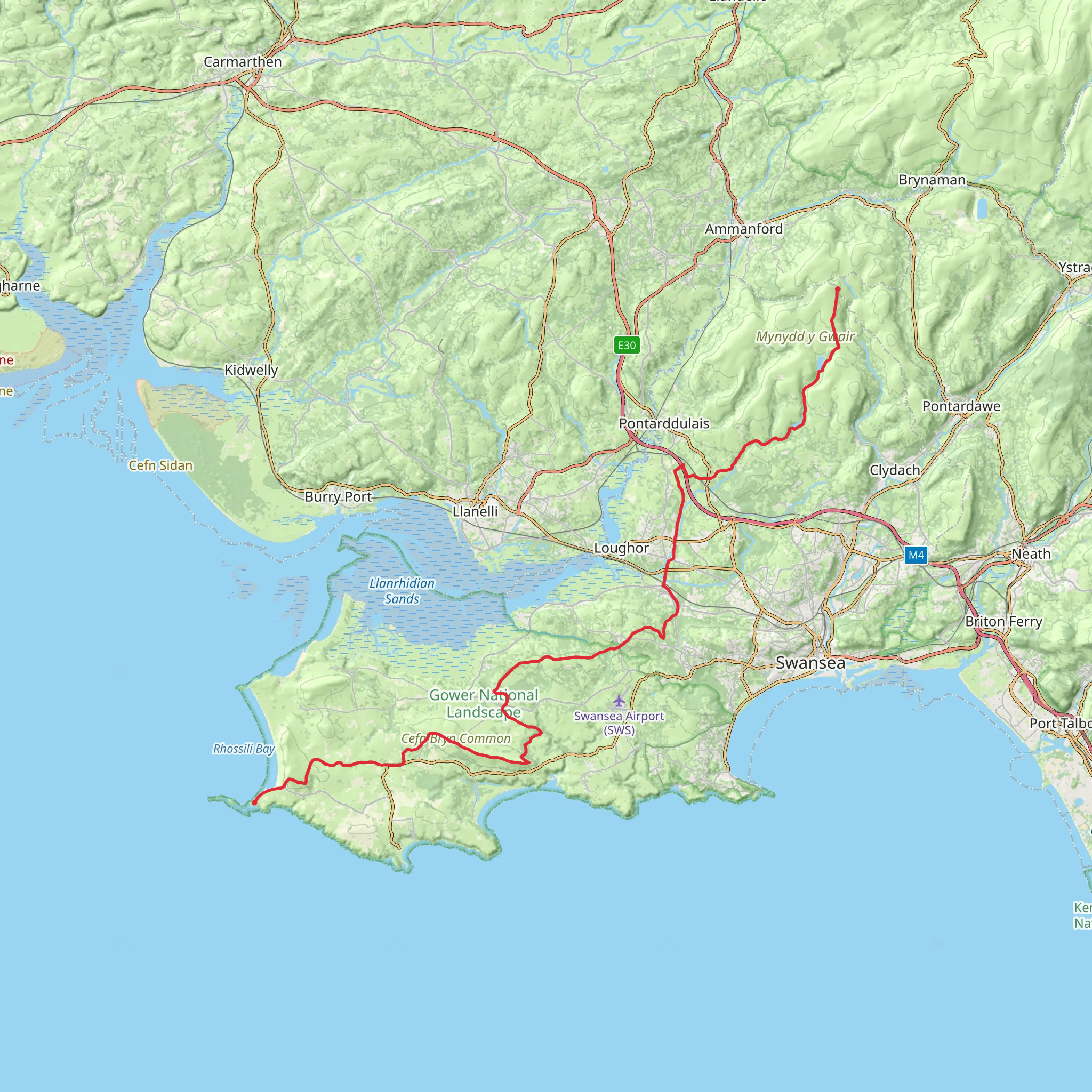 Gower Way mobile static map