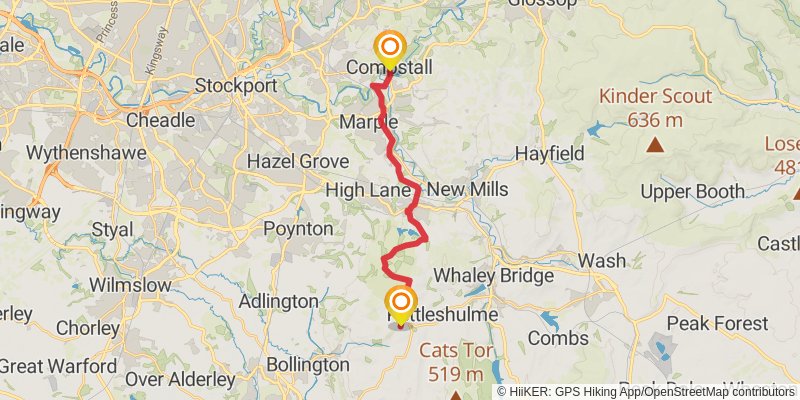 Middleton in Teesdale to Dover Walk stage 13 Map