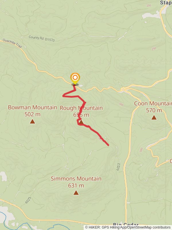 Rough Mountain via Ouachita Trail