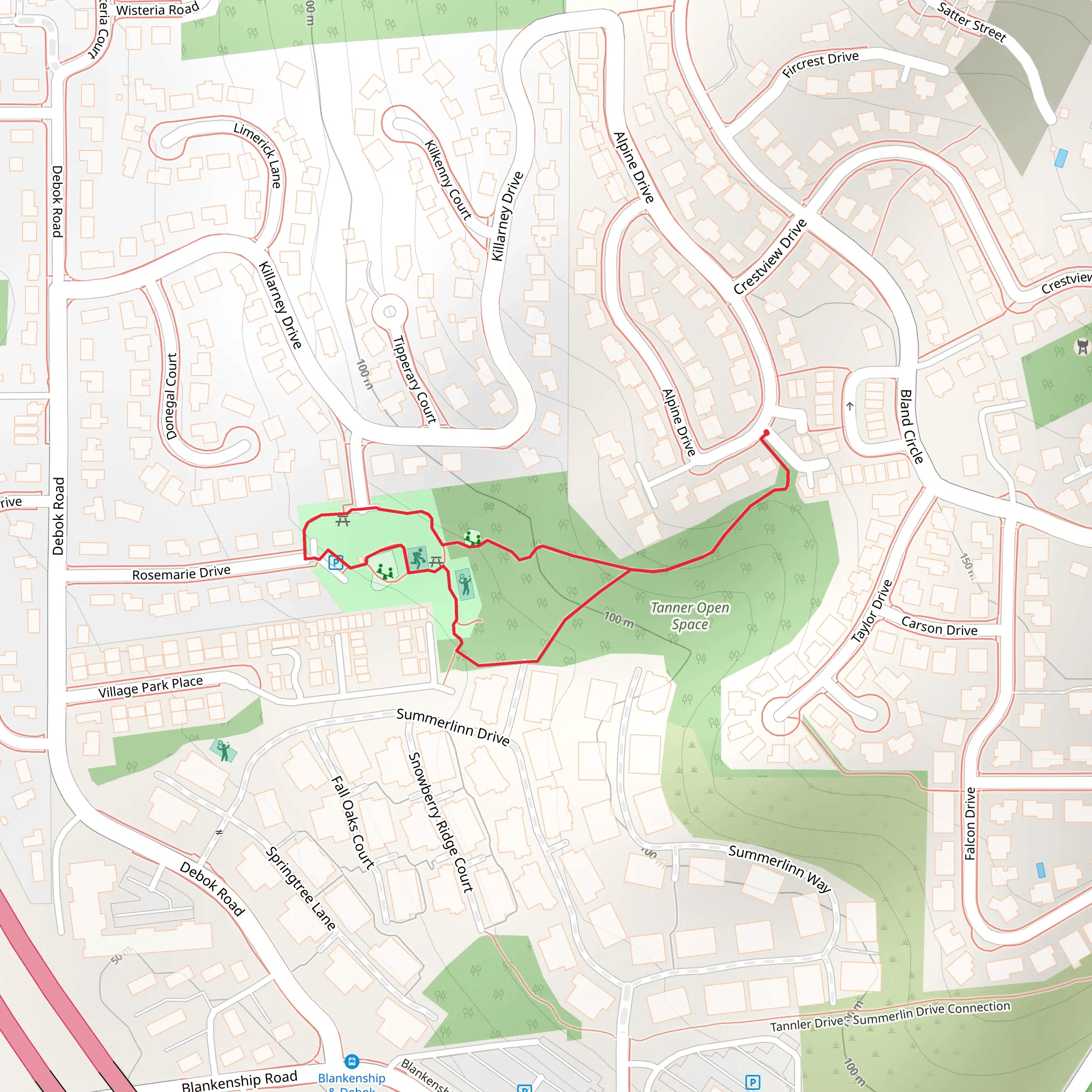 North Willamette Neighborhood Park Loop mobile static map