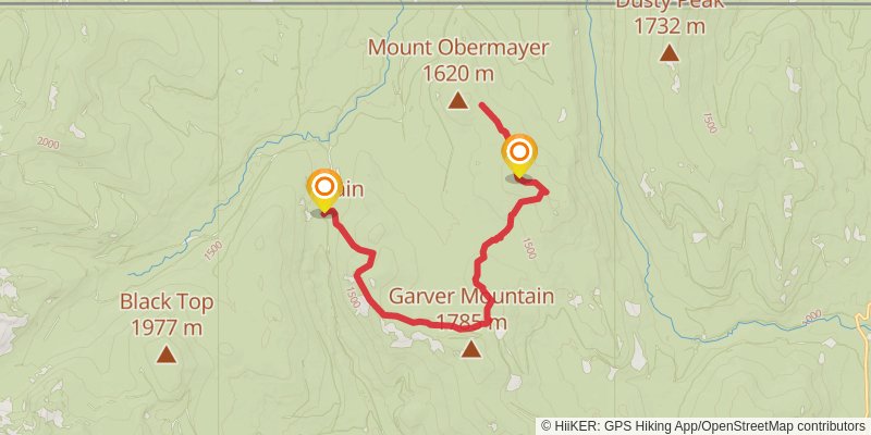Mount Obermayer via PCT stage 2 Map