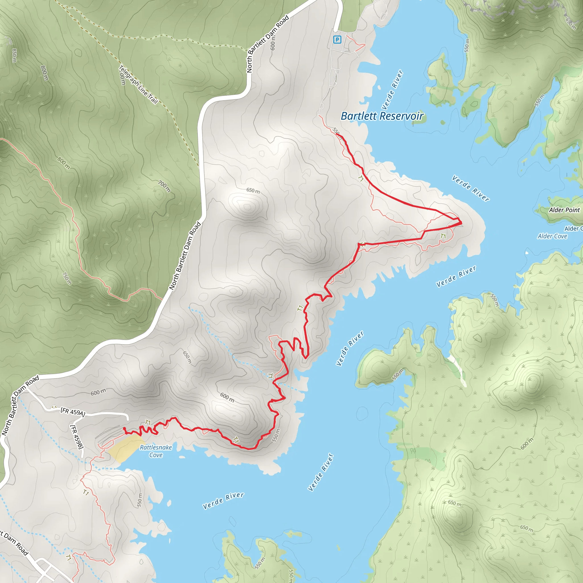 Palo Verde Trail mobile static map